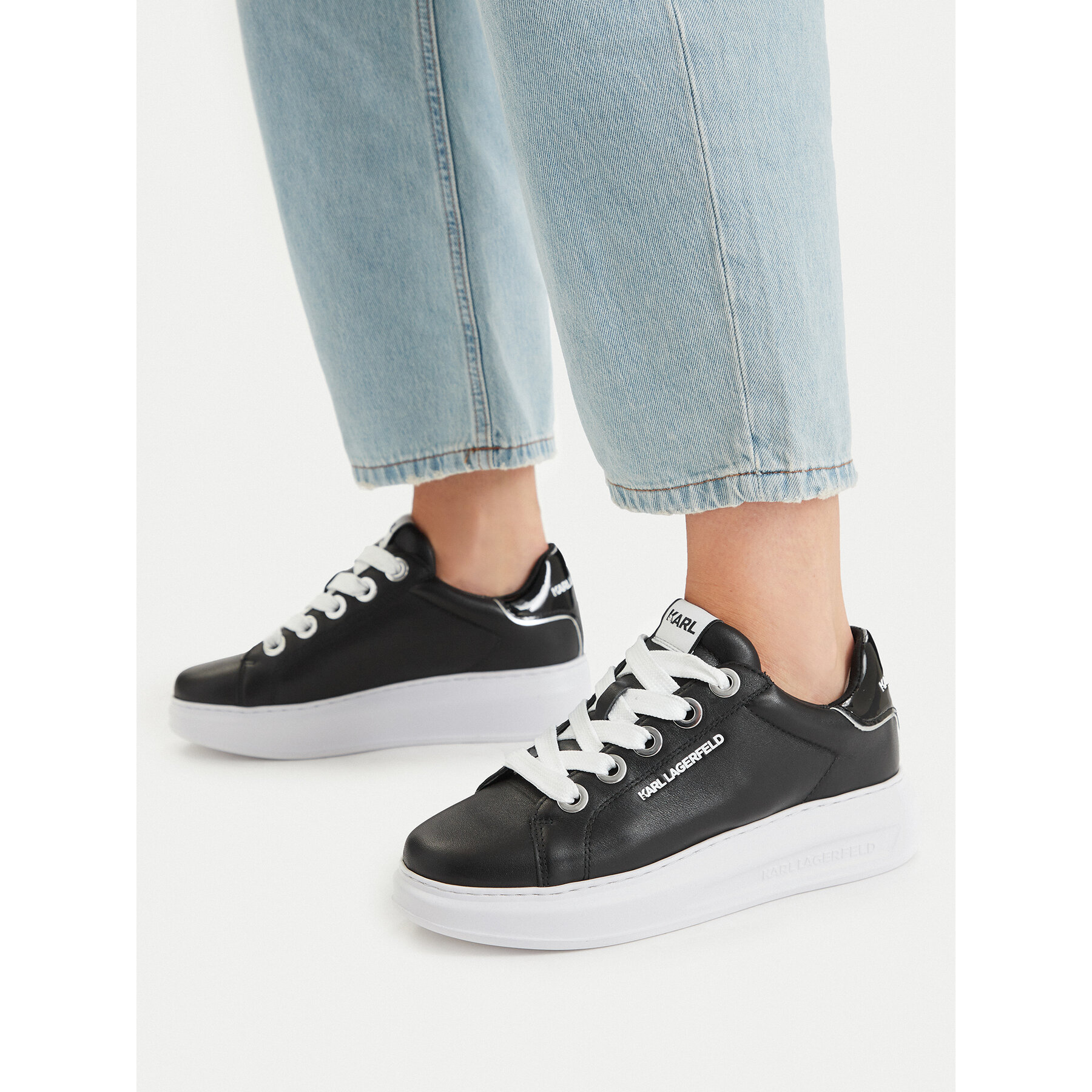 Sneakersy KARL LAGERFELD Kapri KL62536C Čierna