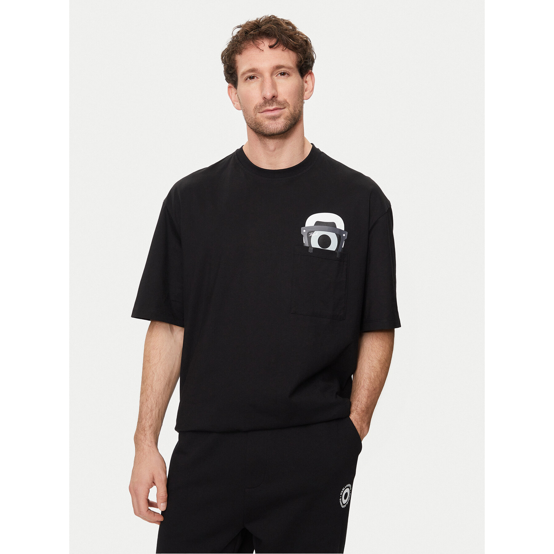 KARL LAGERFELD T-Shirt 755099 542270 Μαύρο Regular Fit