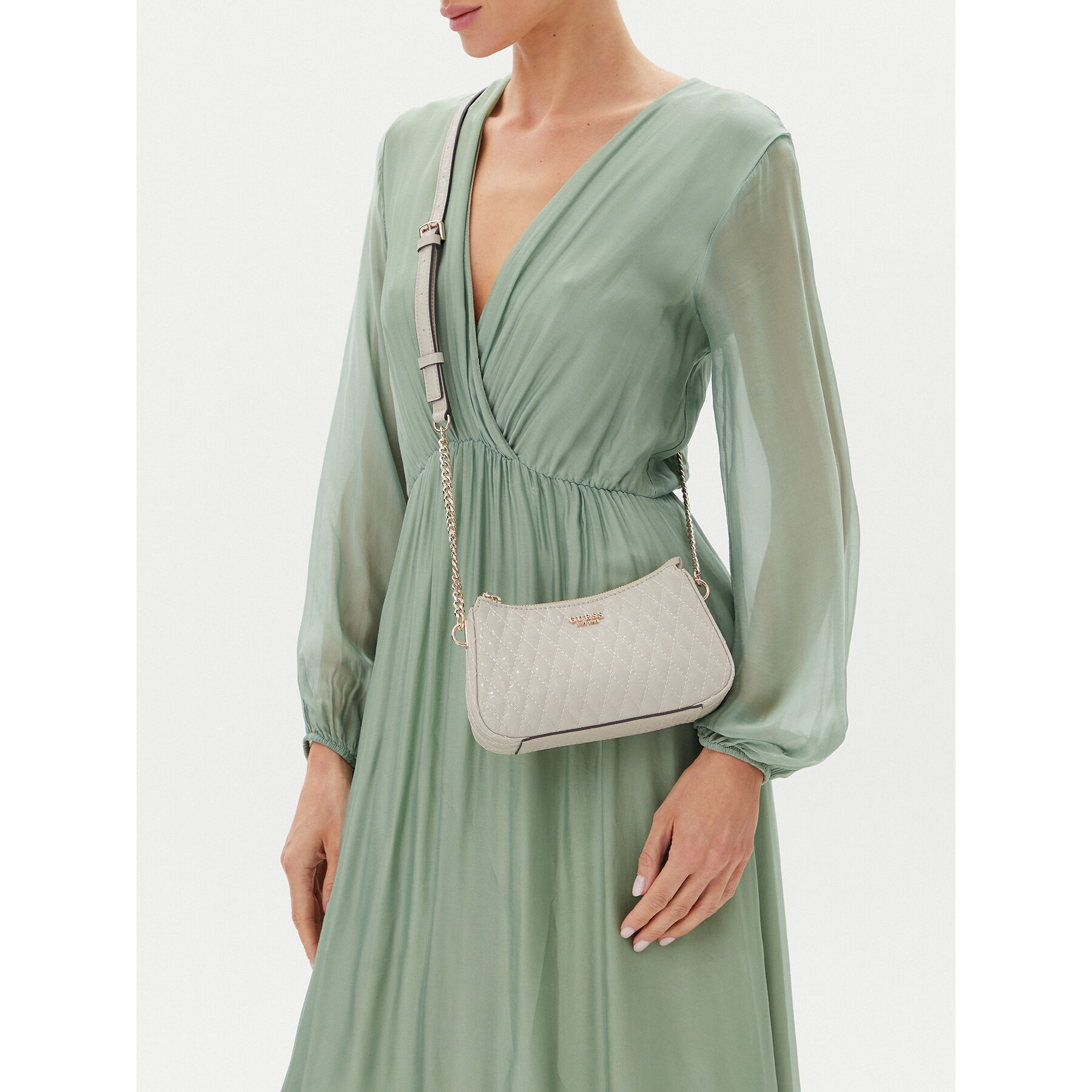 Дамска чанта Guess HWGG96 26720 Екрю