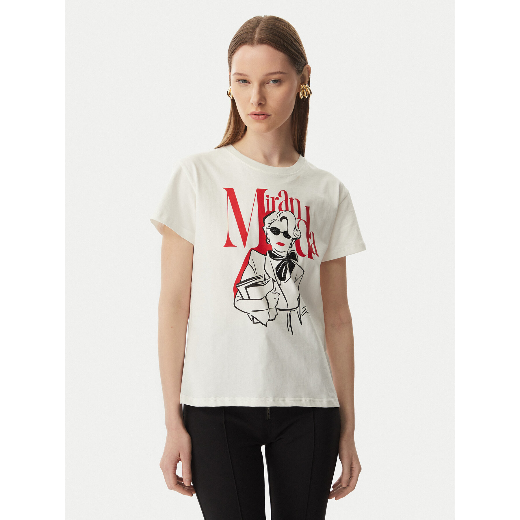 Rinascimento T-Shirt CFC0129301003 Weiß Regular Fit