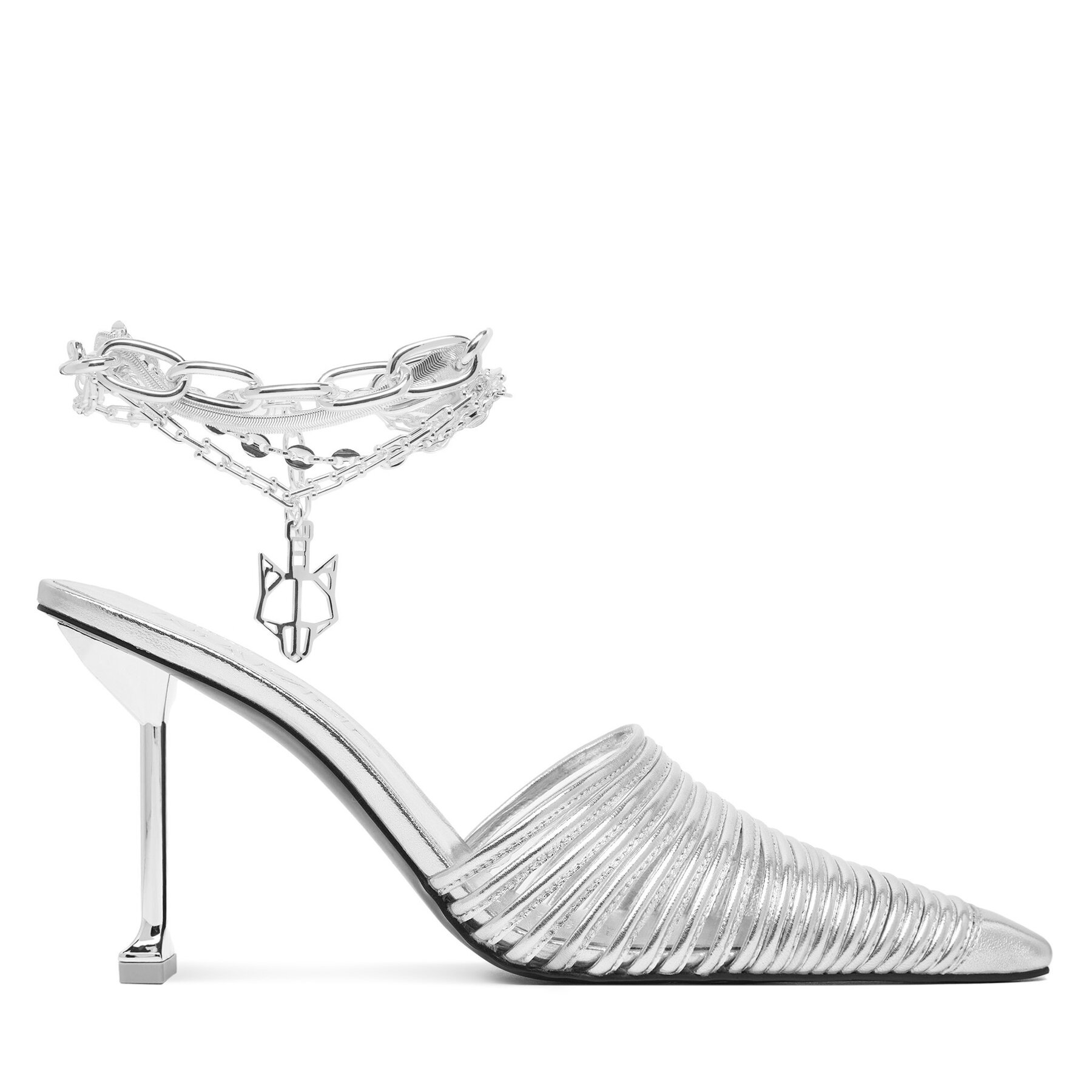 Šľapky Naked Wolfe Chromed 00078 Strieborná