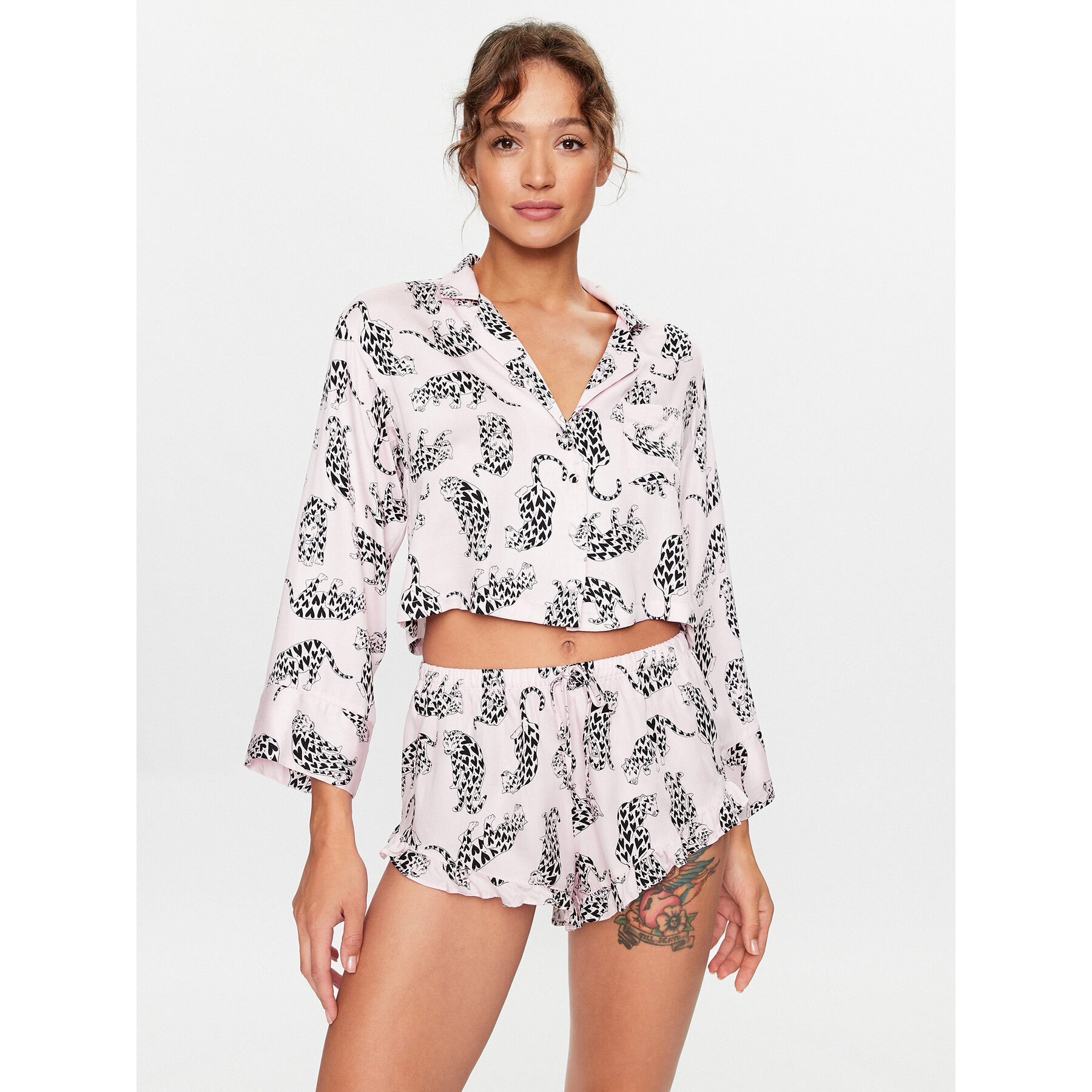 Hunkemöller Hunkemöller Μπλούζα πιτζάμας 203159 Ροζ Comfortable Fit
