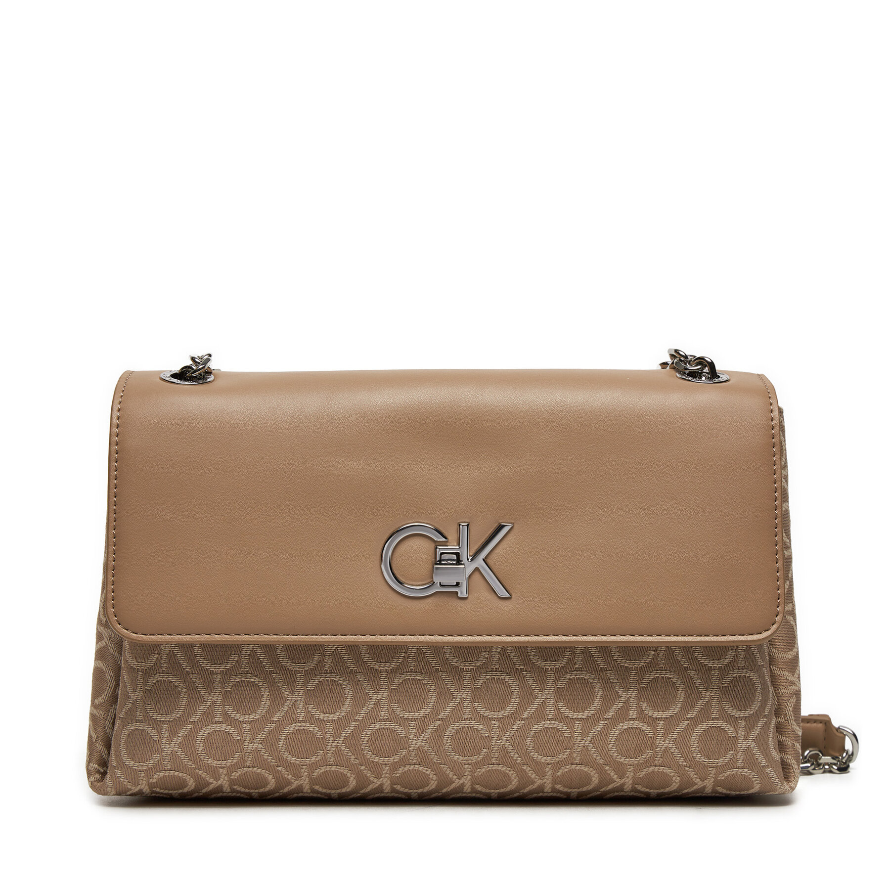 Torbica Calvin Klein Re-Lock Conv Shoulder Bag_Jqc K60K612641 Bež