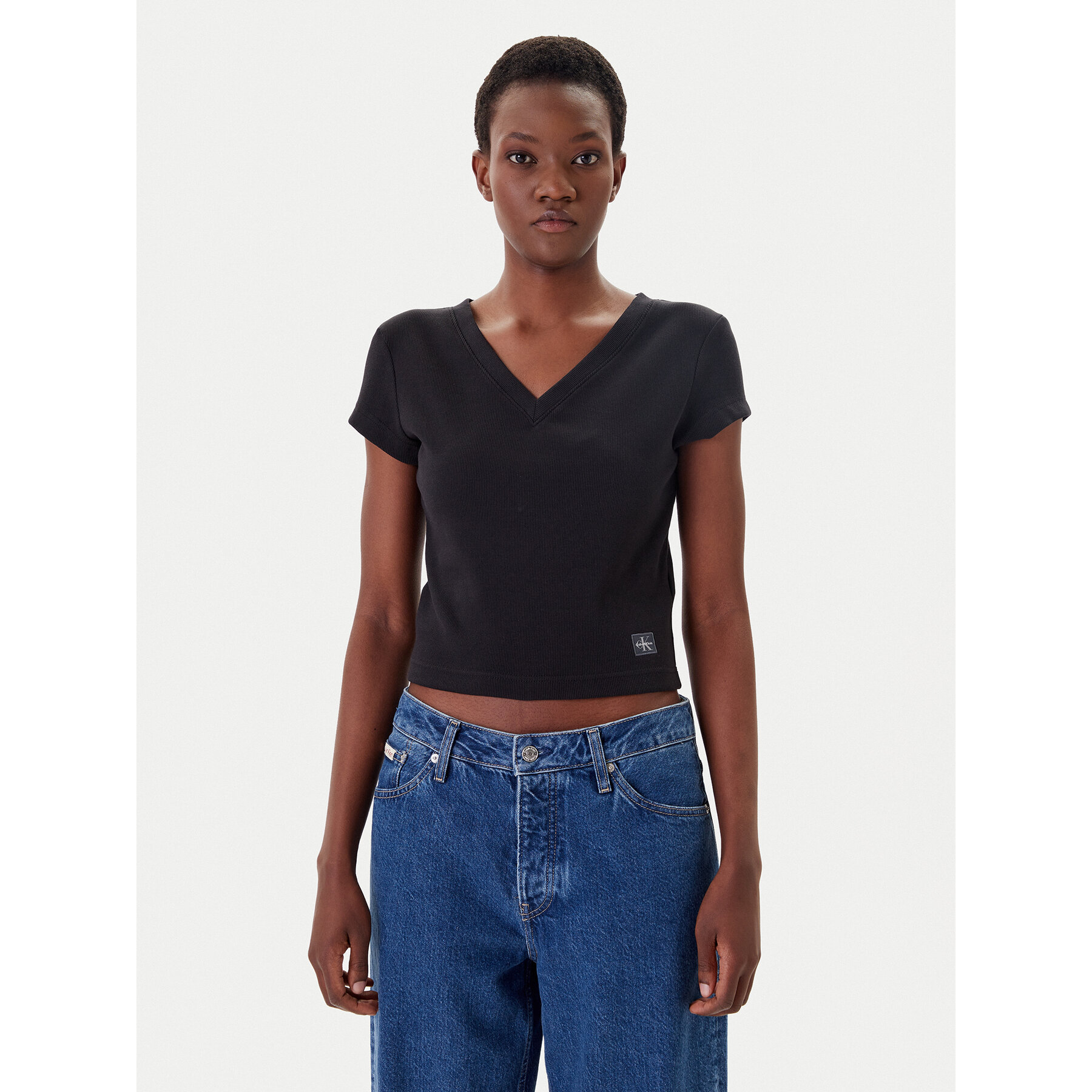 Calvin Klein Jeans Póló LV047C910G Fekete Regular Fit