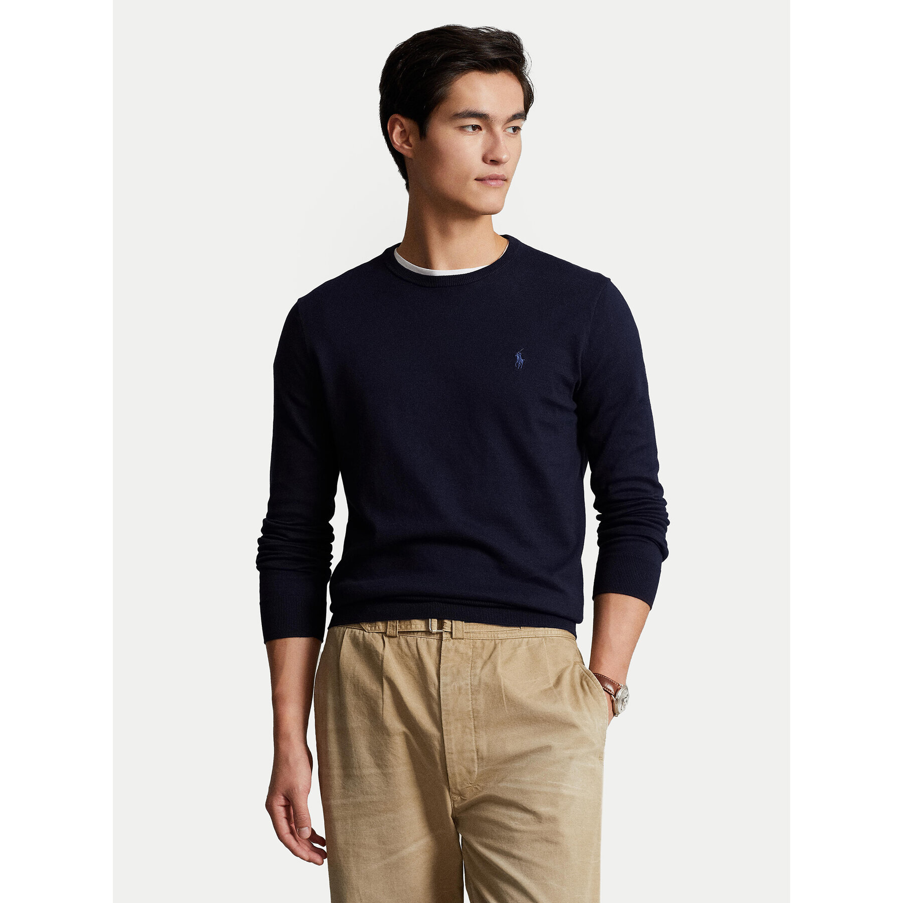 POLO RALPH LAUREN Pullover Slim Fit  blau | XXL