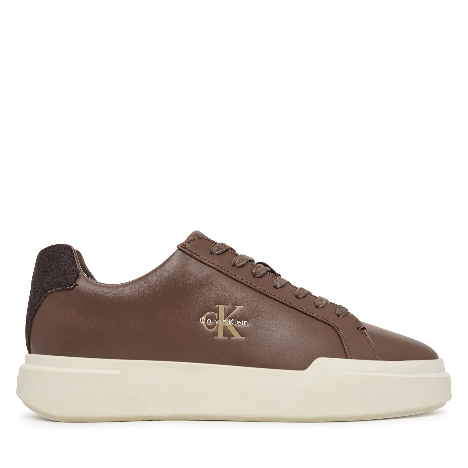 Сникърси Calvin Klein Chunky Cupsole Laceup Croc Bt HM0HM02298 Тъмнокафяв
