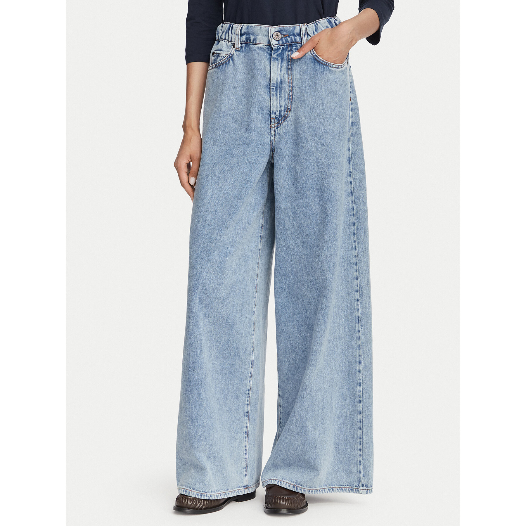 Weekend Max Mara Jeans Zattera 2625186031 Blau Wide Leg