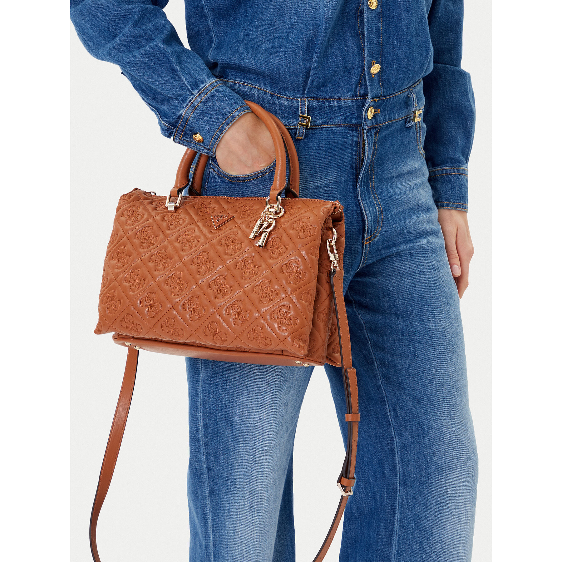 Дамска чанта Guess Adelasia HWQL96 58060 Кафяв