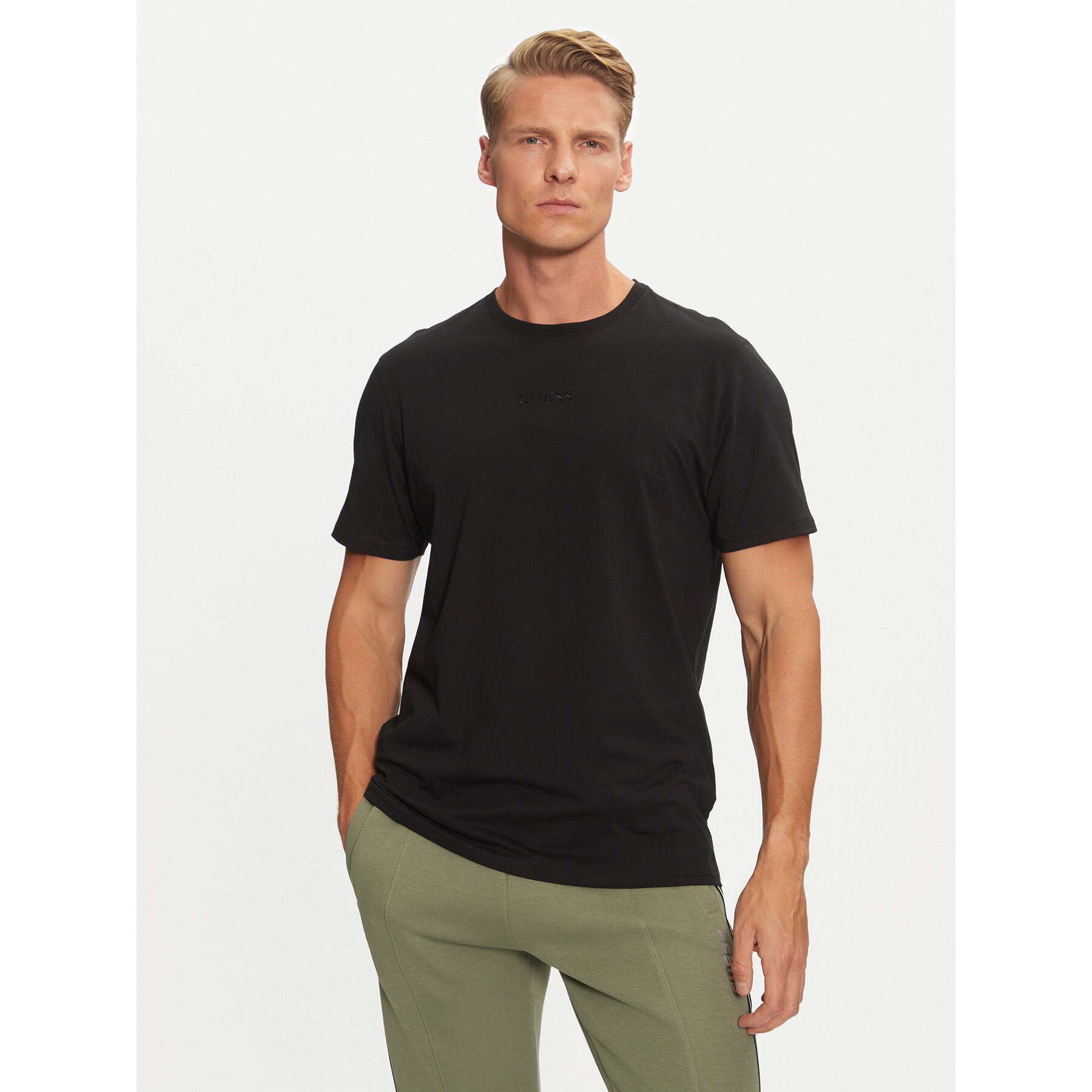 Guess T-Shirt M4GP39 K7HD0 Μαύρο Regular Fit