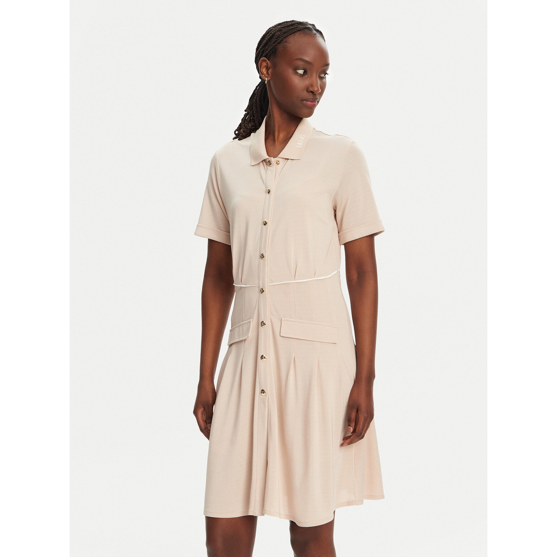 Liu Jo Sport Hemdkleid TA5207 J4883 Beige Regular Fit