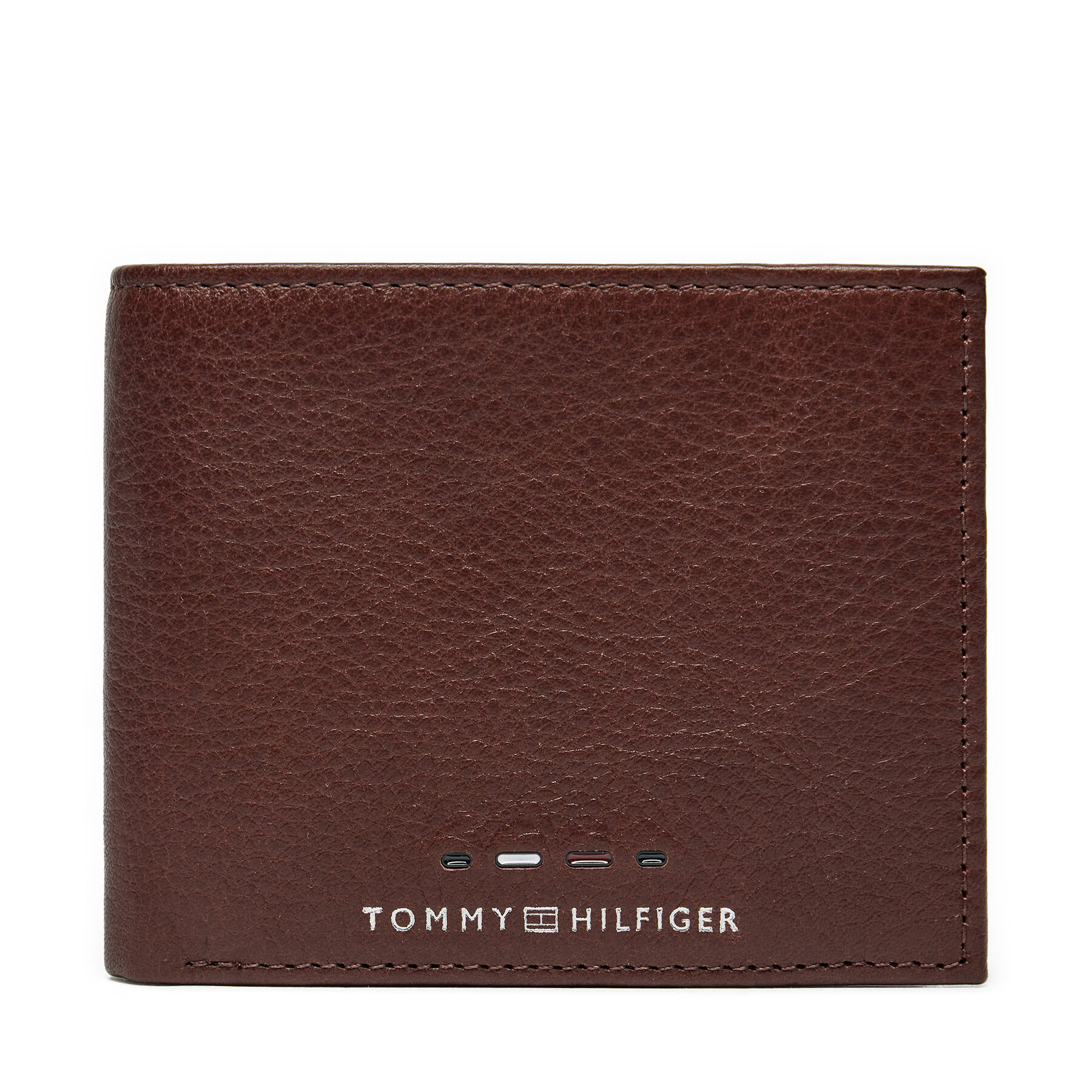 Pequeña cartera de hombre Tommy Hilfiger Th Premium Mini Cc Wallet AM0AM12781 Marrón