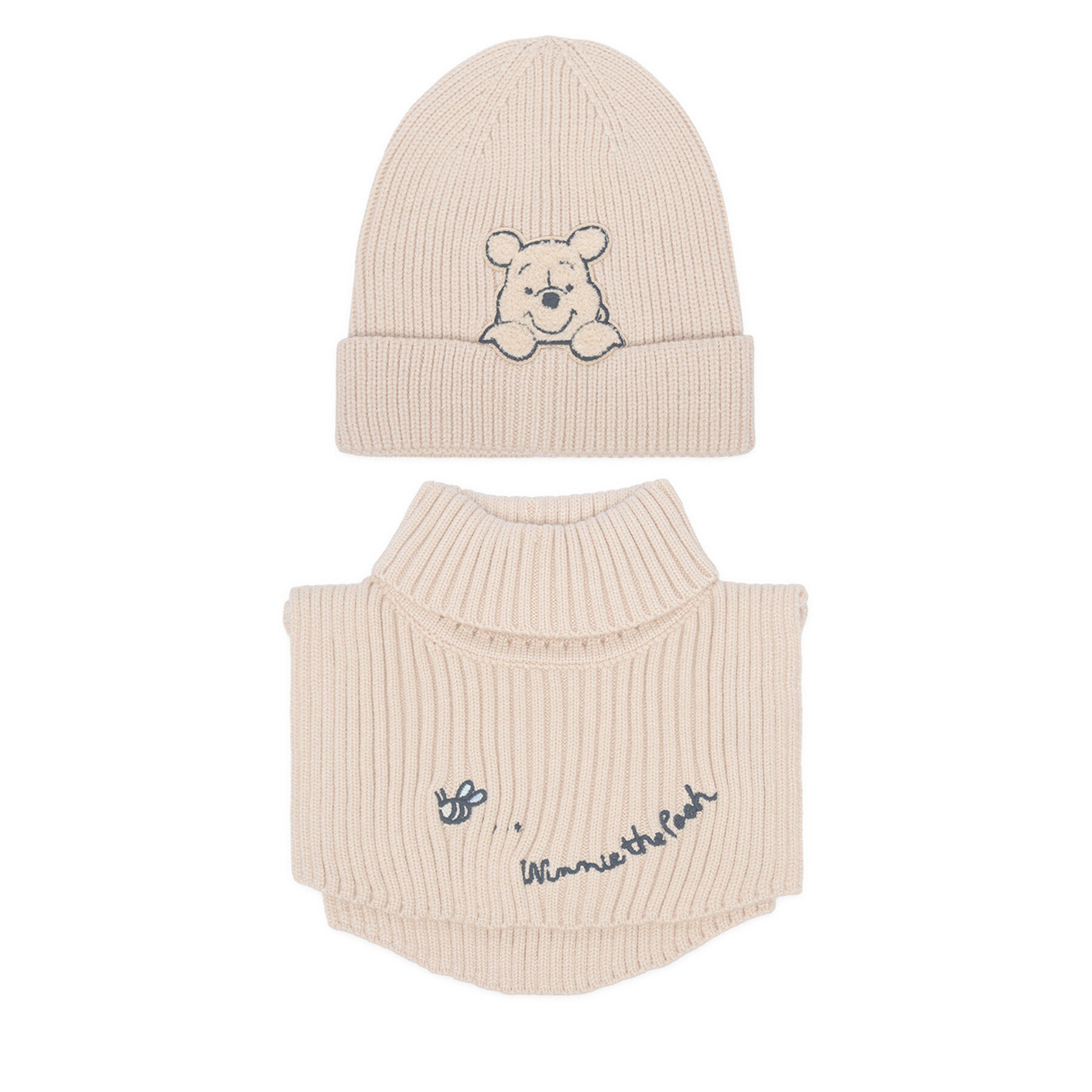Set căciulă și fular tip guler Winnie The Pooh CEO-ACCCS-AW26-218WTP Bej