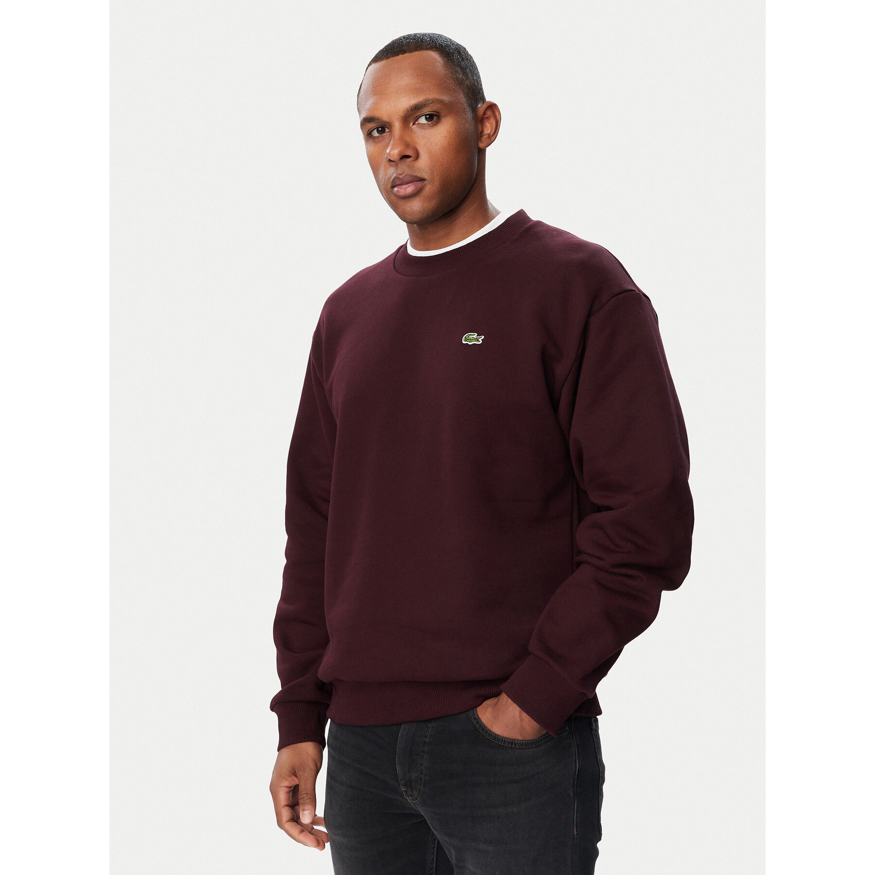 Lacoste Sweatshirt SH8868 Dunkelbraun Regular Fit