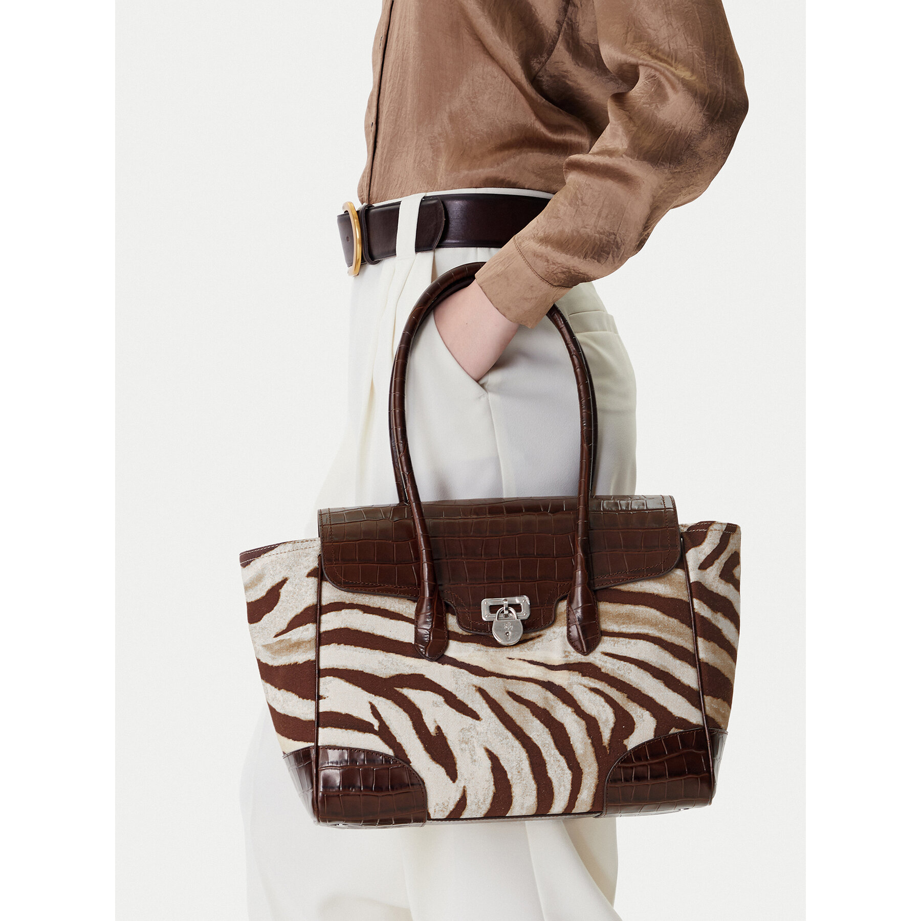 Дамска чанта LAUREN RALPH LAUREN 431969469001 Кафяв