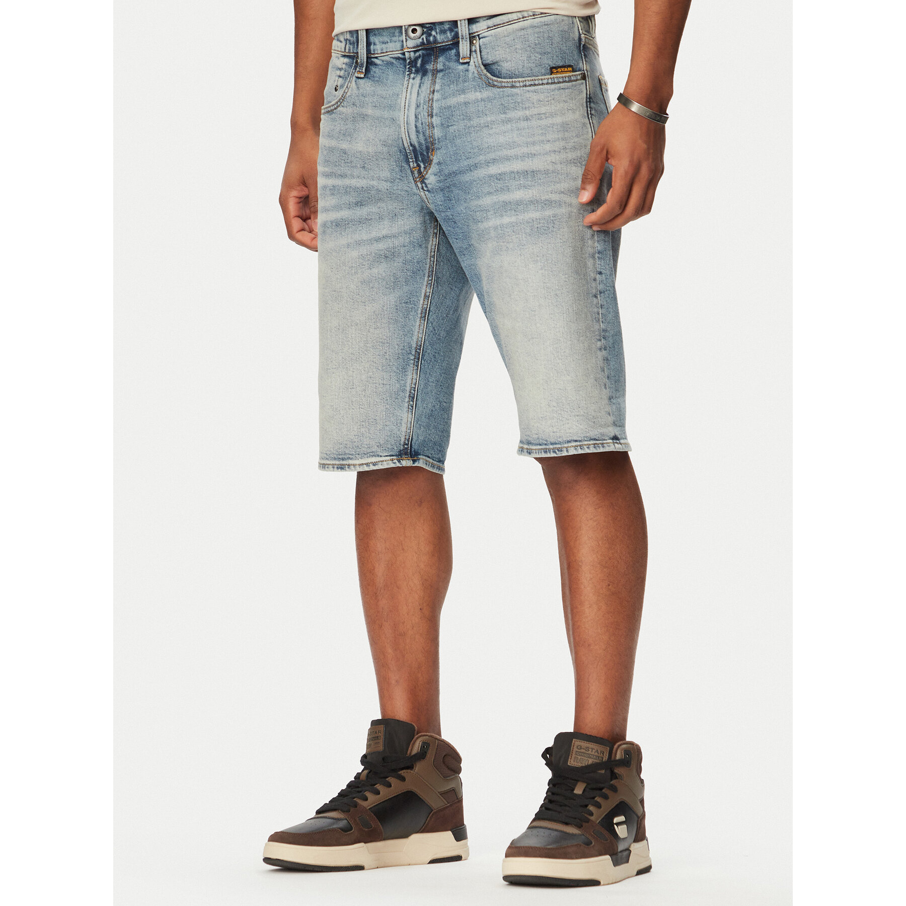 G-Star Raw Kratke traperice Mosa D24430-E205 Plava Regular Fit
