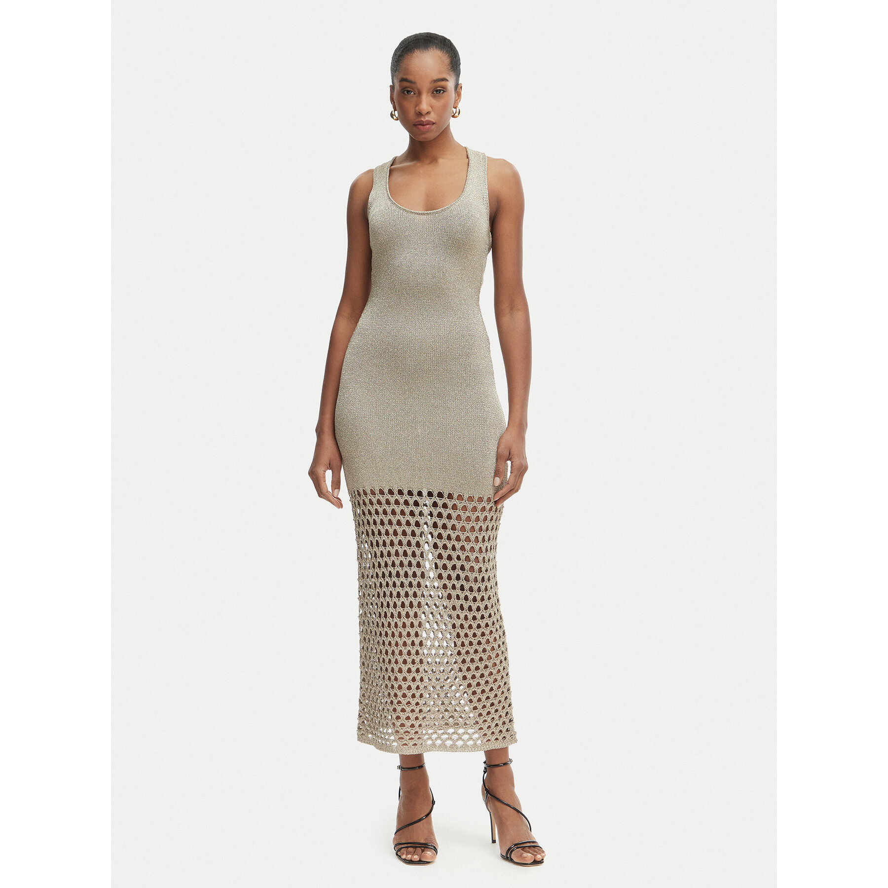 Simona Corsellini Strickkleid P26CPABO0301 Grau Slim Fit