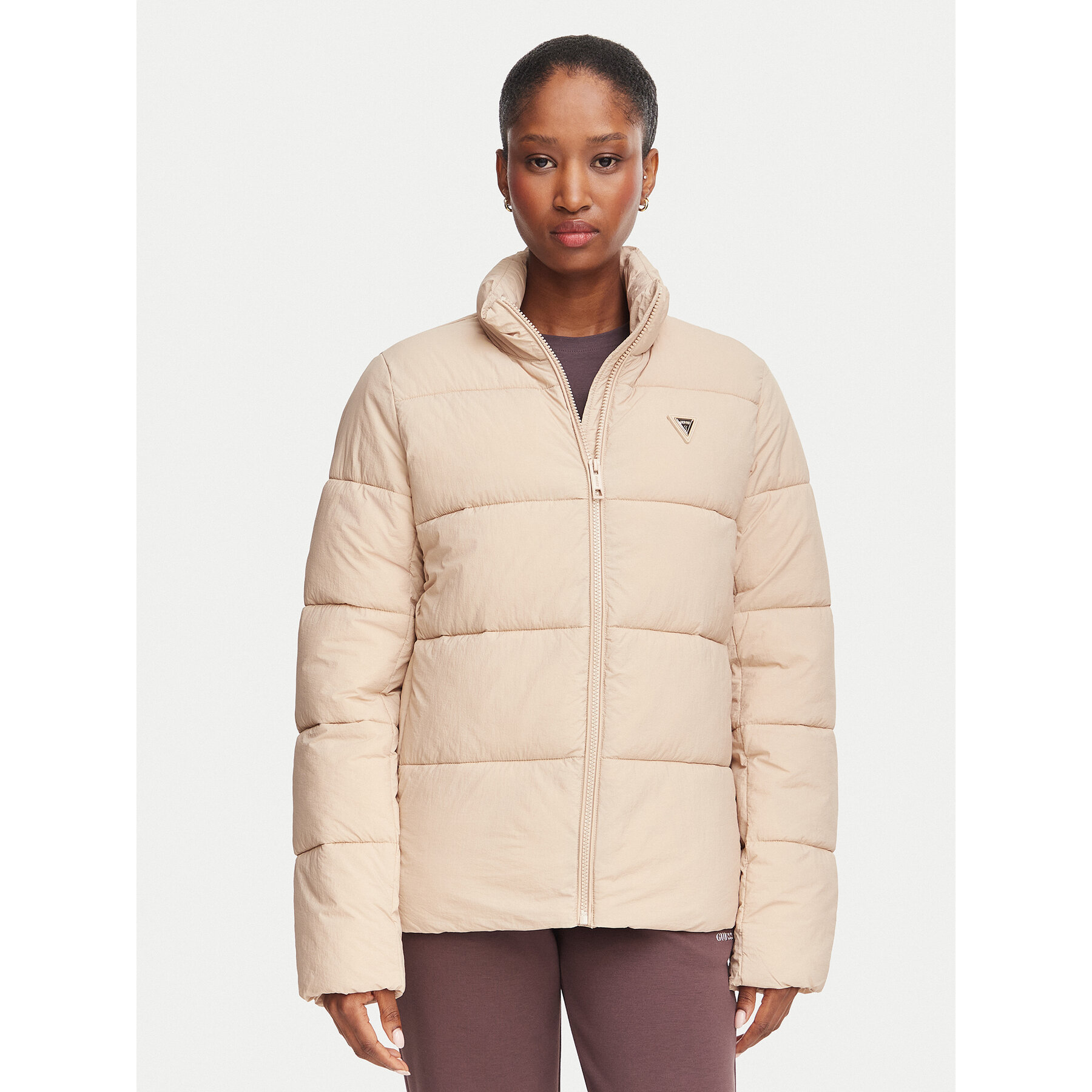 Guess Winterjacke V4YL03 WFUD0 Beige Regular Fit
