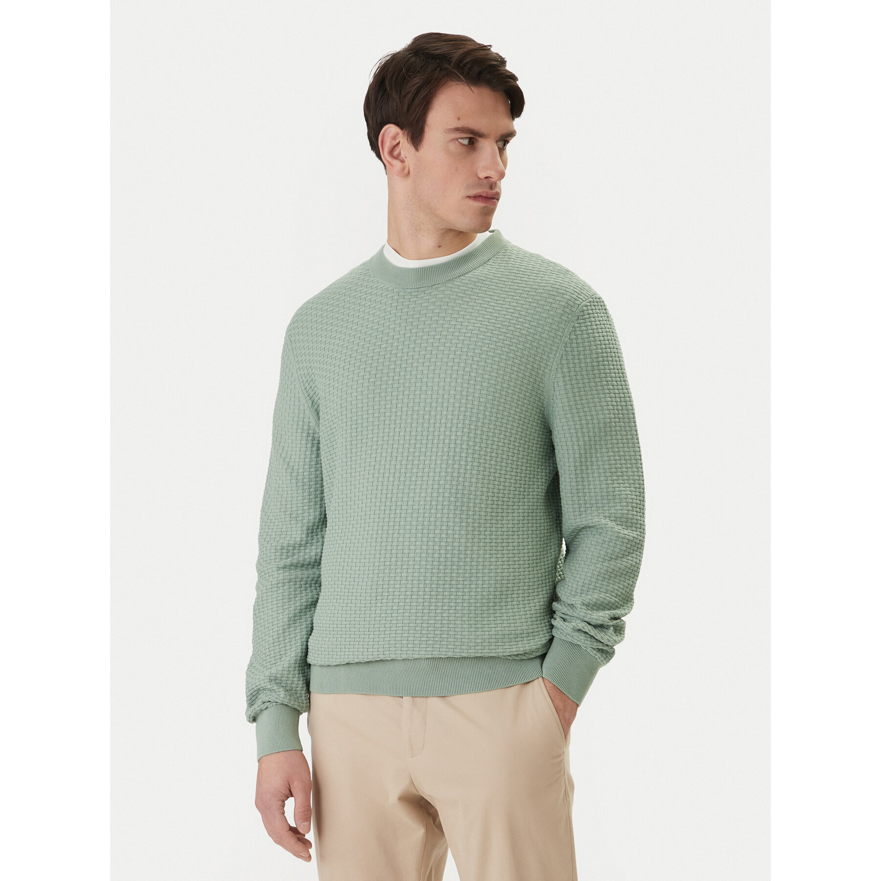 BOSS Pullover H-Imberto 50545283 Grün Regular Fit
