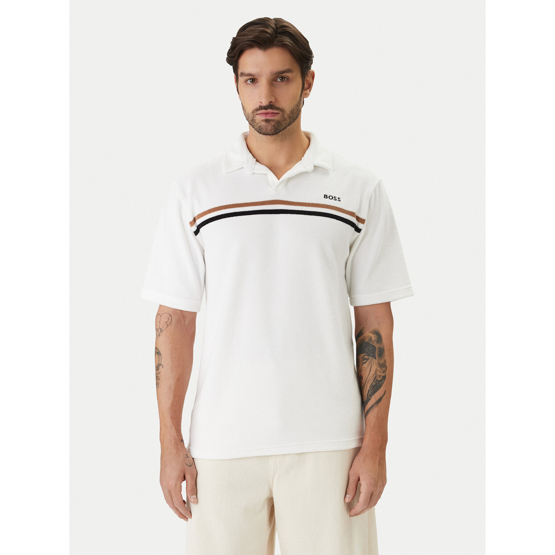 Boss Poloshirt Iconic 50561186 Weiß Regular Fit
