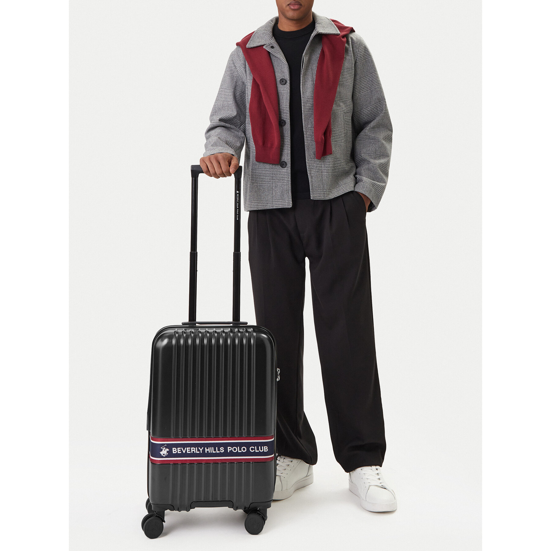 Самолетен куфар за ръчен багаж Beverly Hills Polo Club CEO-BHPC-S-005-08-BLACK Черен