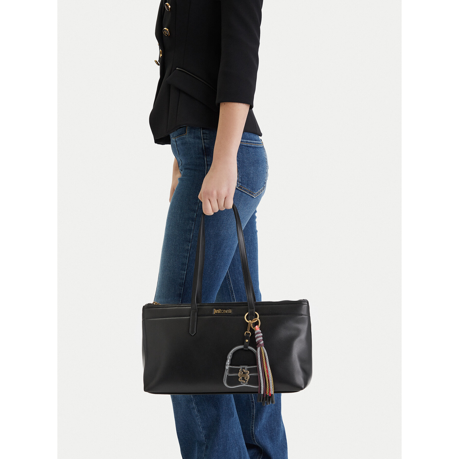 Geantă Just Cavalli 80RA4BO1 ZSD85 Negru