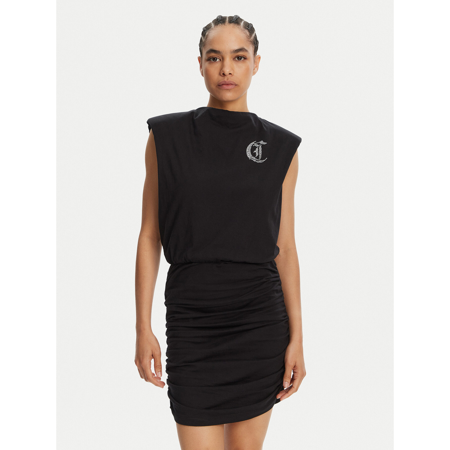 Just Cavalli Kleid für den Alltag 78PAOE11 Schwarz Regular Fit