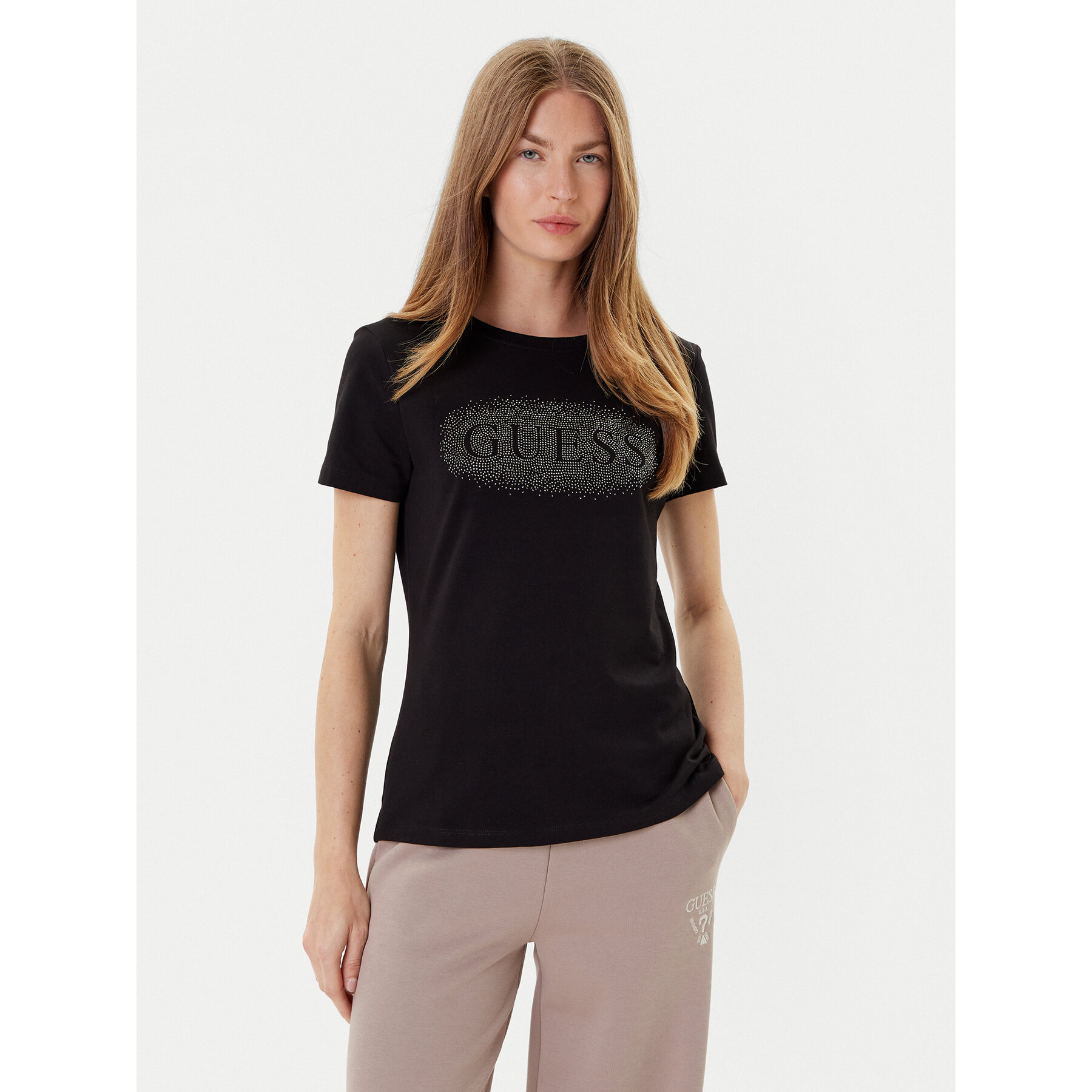 Guess Póló V5YI08 J1314 Fekete Regular Fit