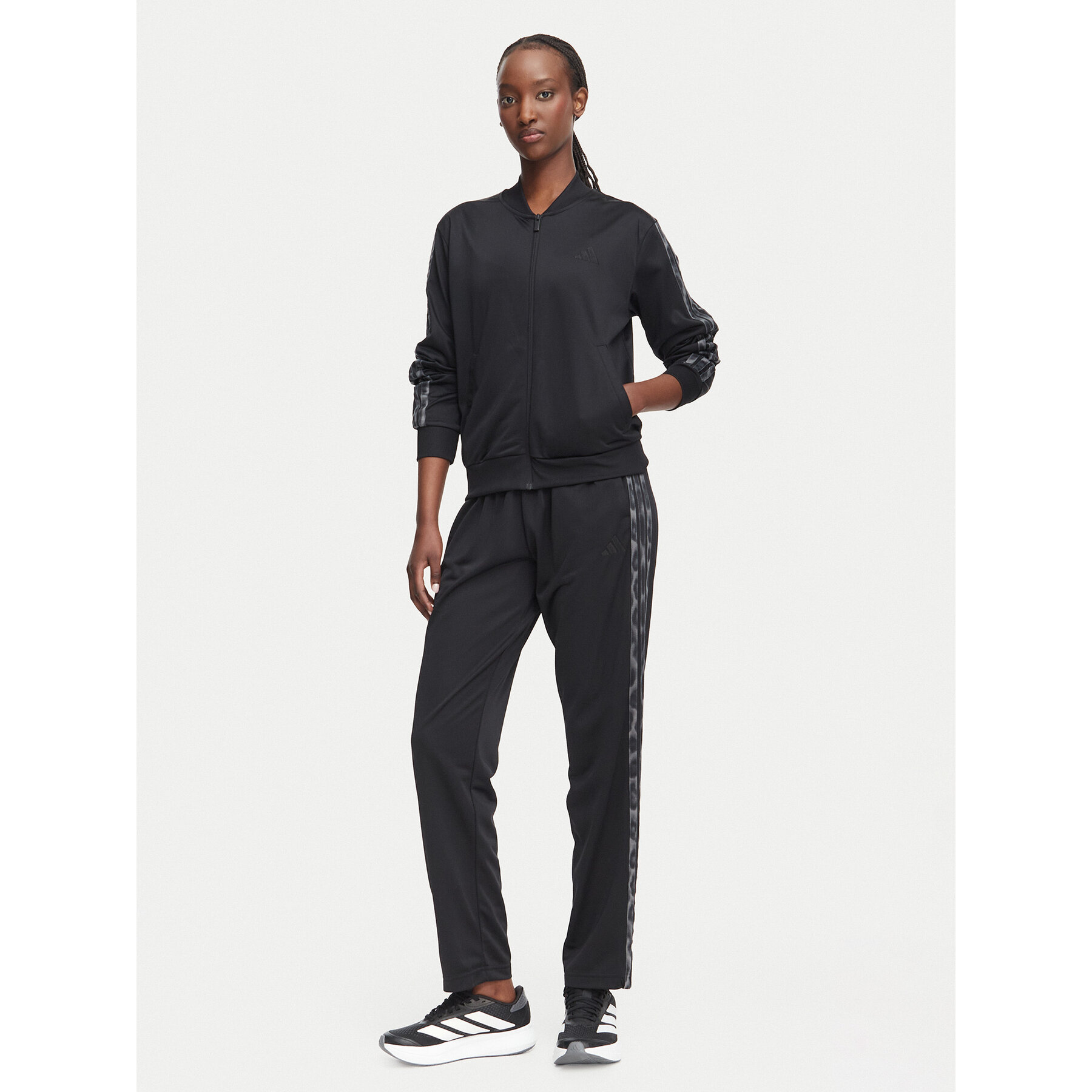 adidas Jogginganzug Essentials 3-Stripes KG1875 Schwarz Regular Fit
