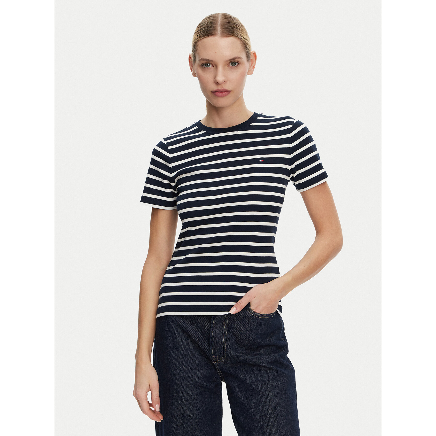 Tommy Hilfiger Póló New Cody WW0WW40587 Sötétkék Slim Fit