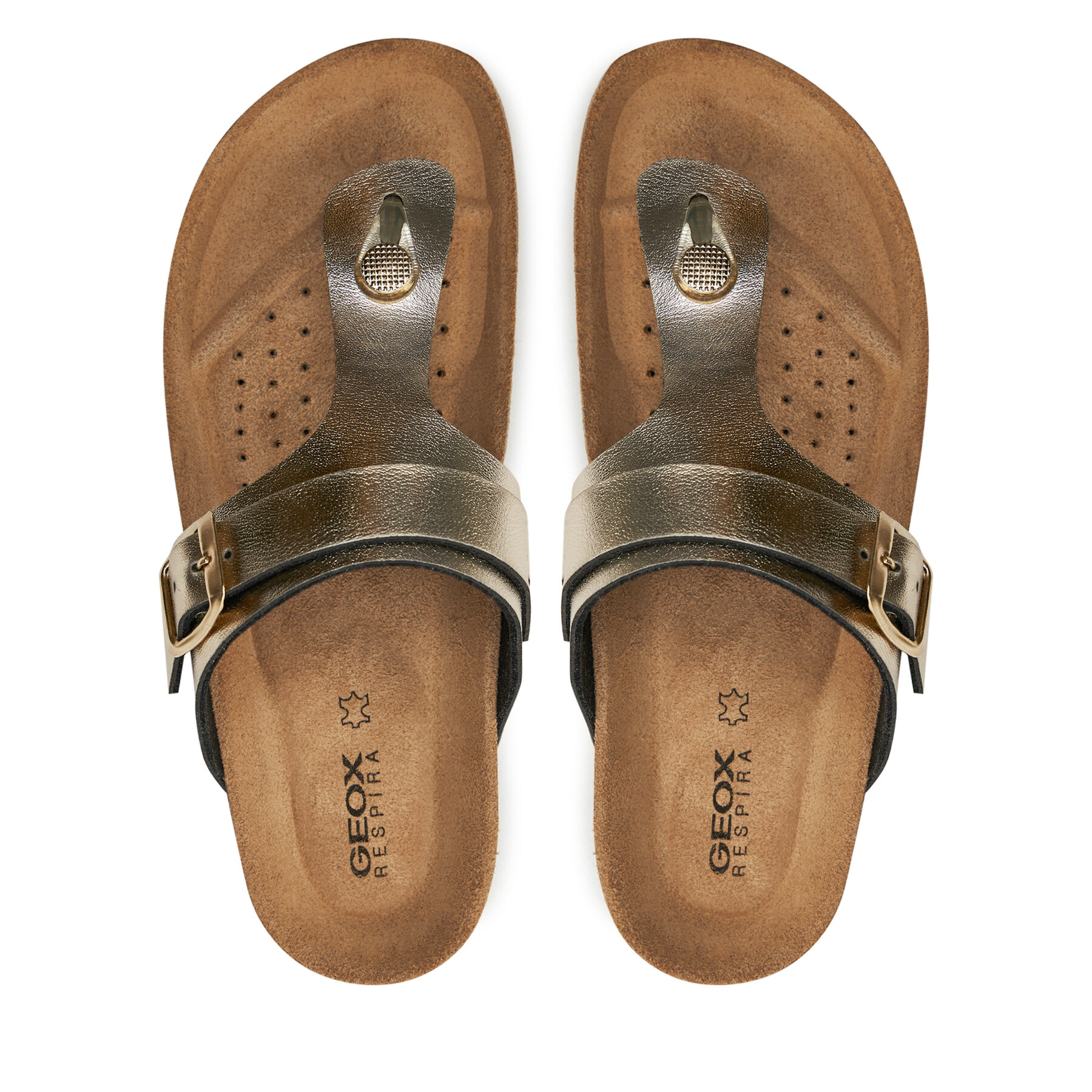 Σαγιονάρες Geox D Brionia D35LSK 000BN C2012 Χρυσό