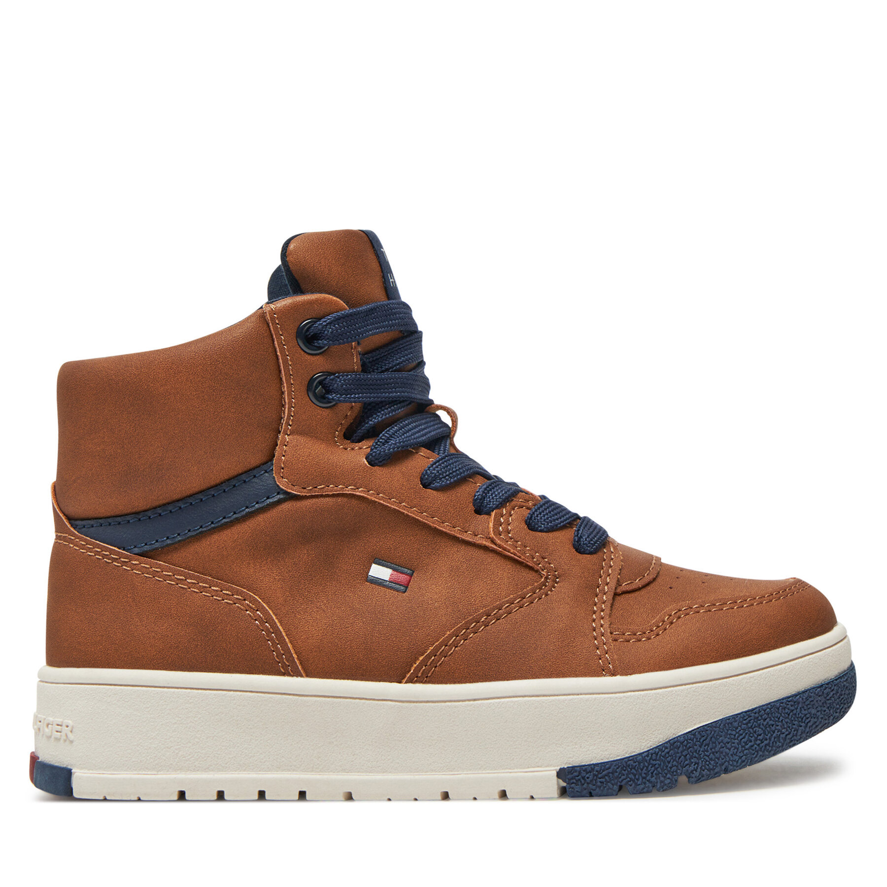 Zapatillas Tommy Hilfiger Mid Cutlace-Up Sneaker T3X9-33641-1351 M Marrón