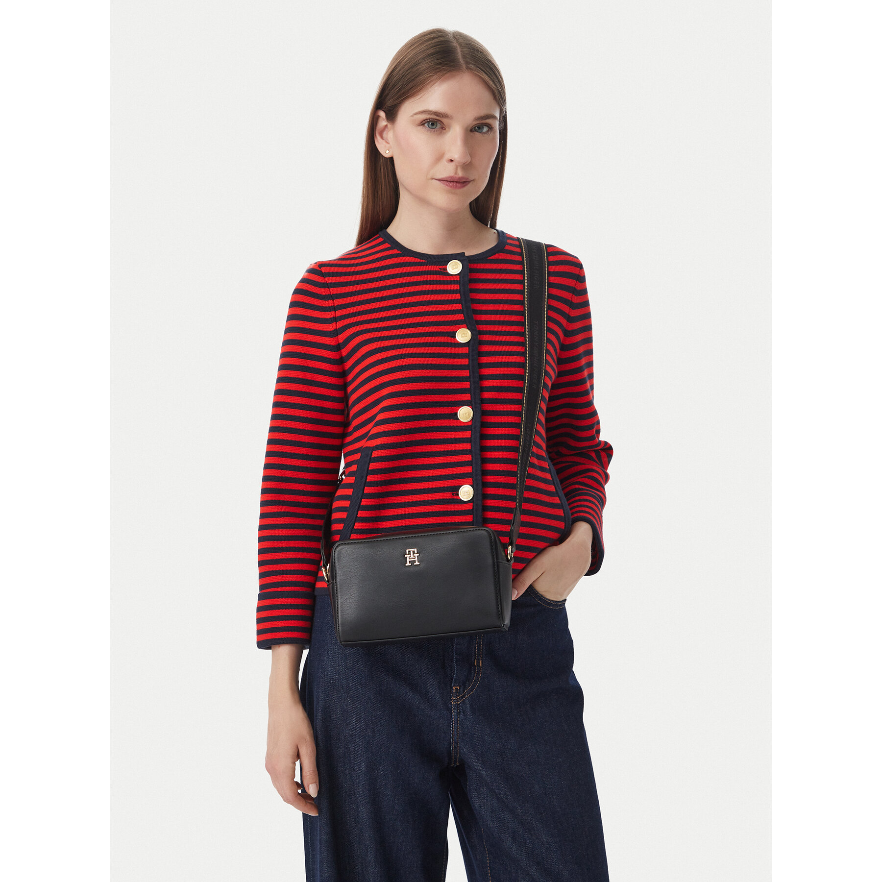 Geantă Tommy Hilfiger Th Joy Camera Bag AW0AW19060 Negru