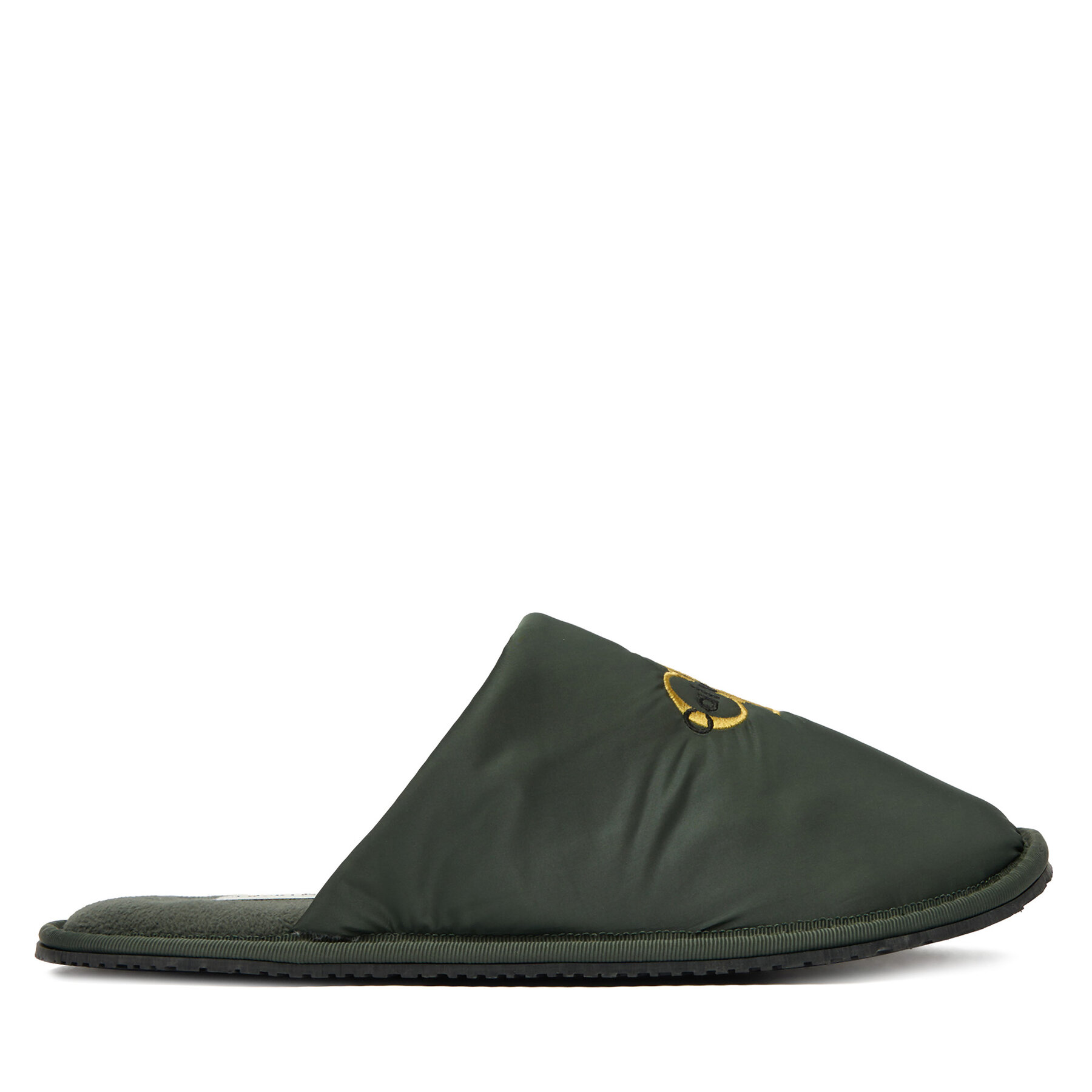 Bačkory Calvin Klein Hotel Slipper Mono Embro YM0YM01392 Zelená