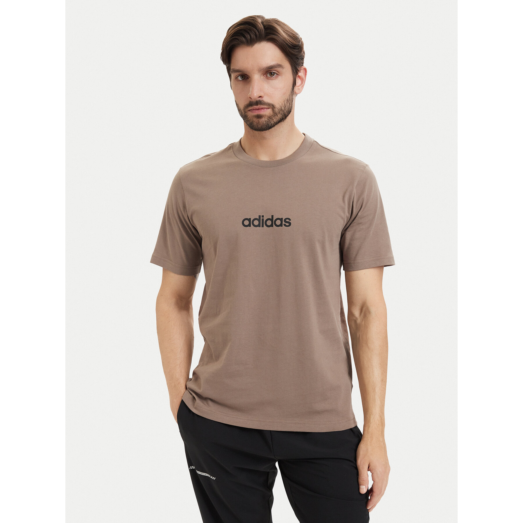 adidas Majica Essentials Linear KF2390 Bež Regular Fit