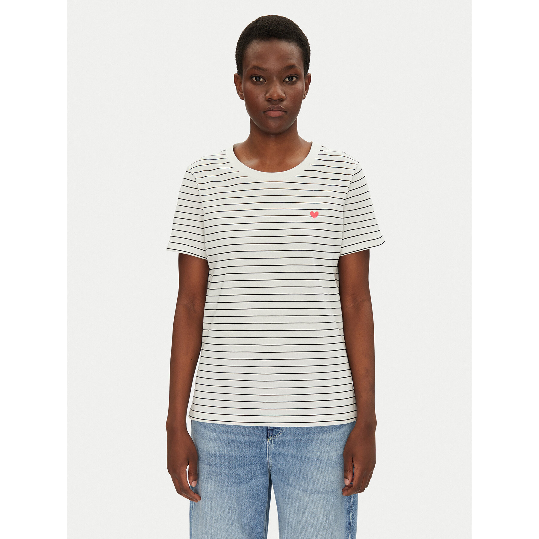 Fransa Fransa T-Shirt 20615521 Λευκό Regular Fit