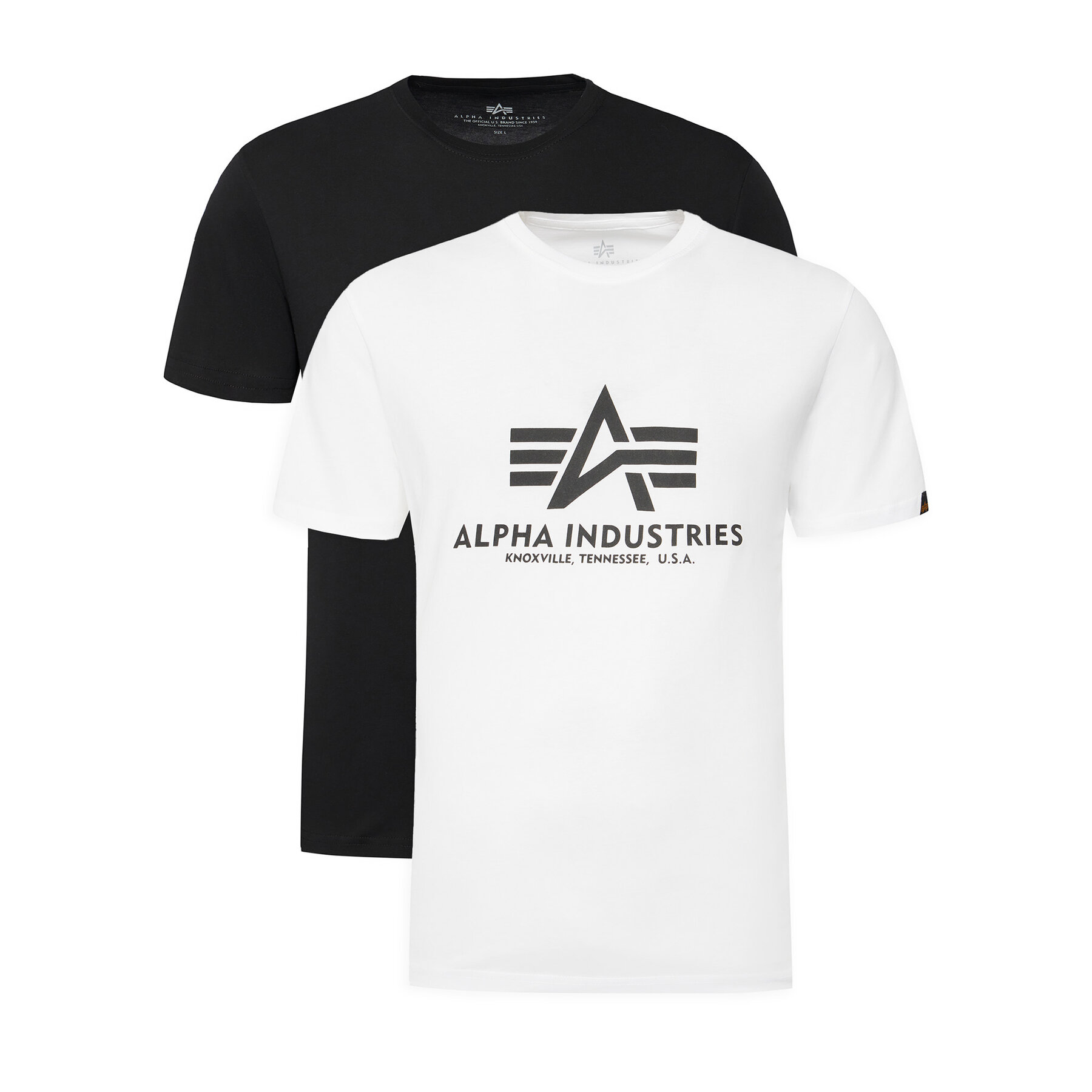Alpha Industries Σετ t-shirts Basic 106524 Λευκό Regular Fit φωτογραφία