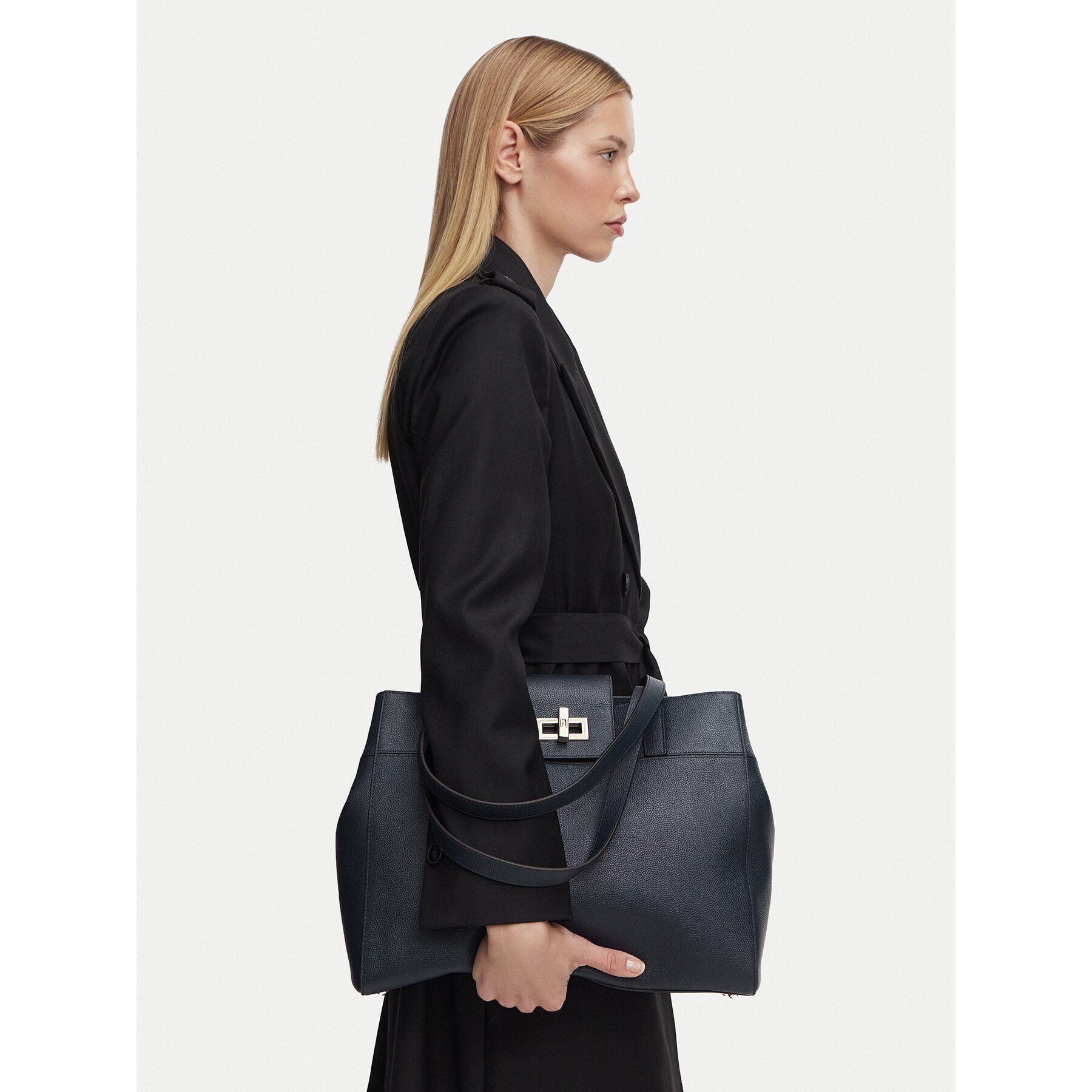 Geantă Furla Amelia L Tote WB01952 BX4546 CN 4852S Bleumarin
