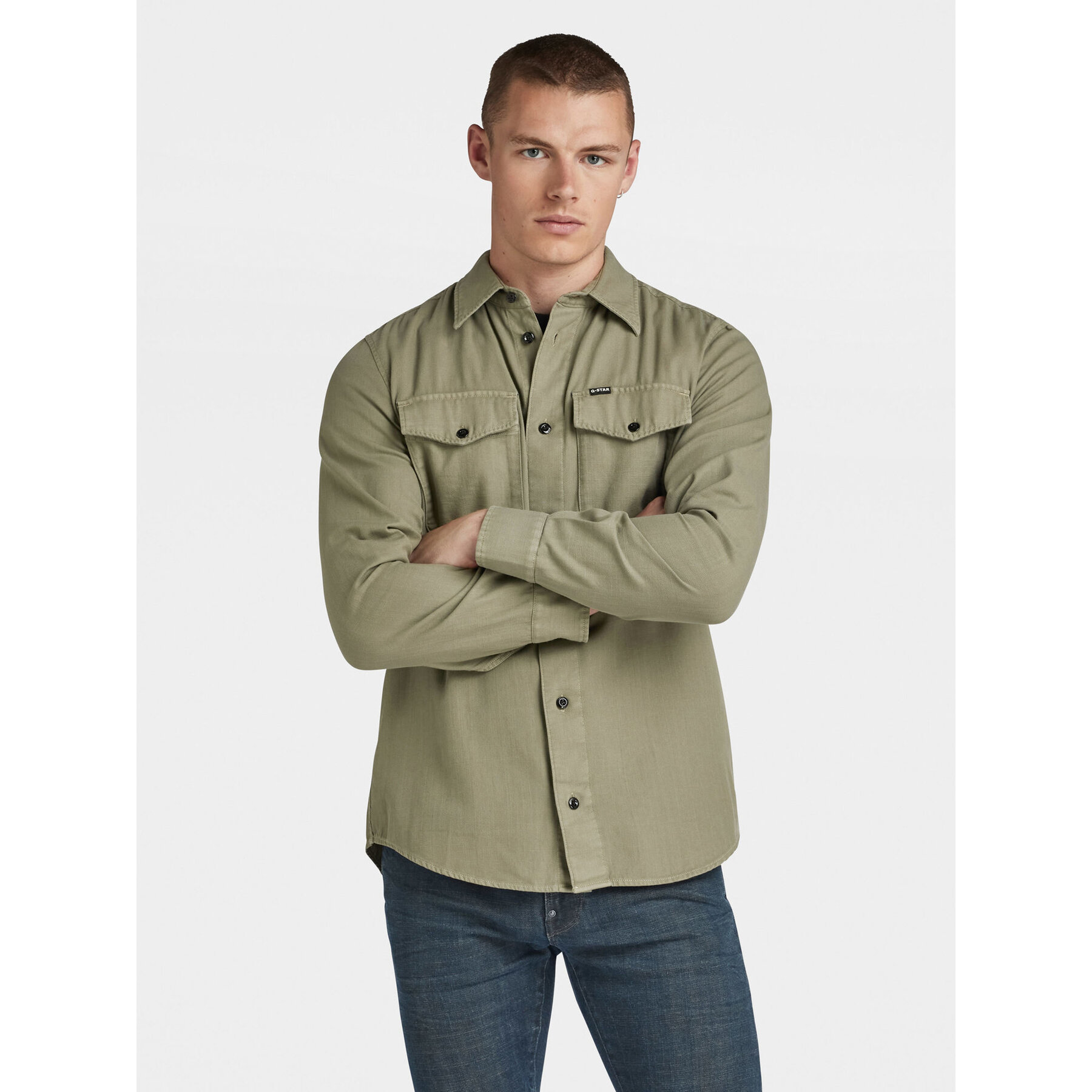 G-Star Raw Hemd Marine D24963-D454 Grün Slim Fit