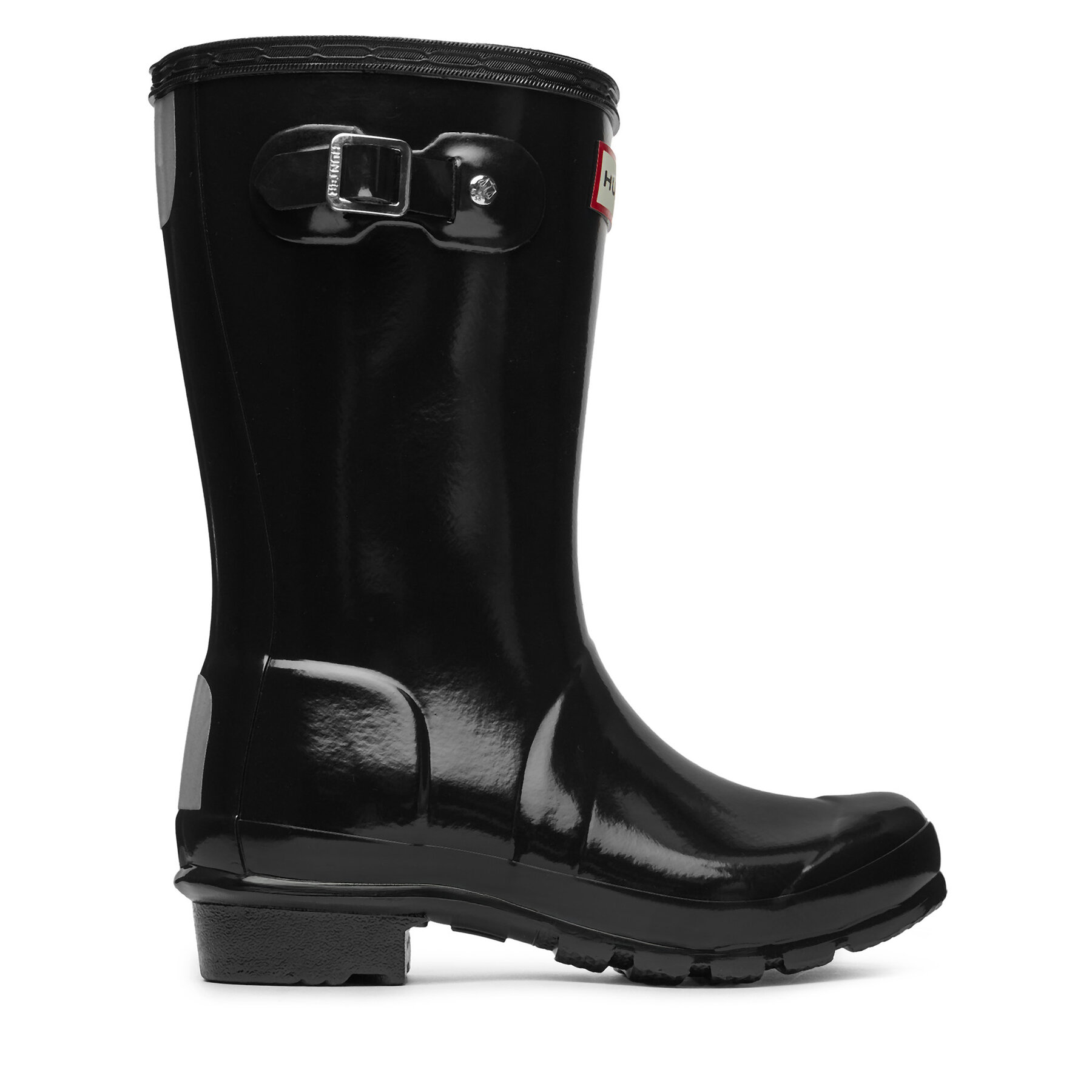 Dziecięce Hunter Kalosze, Rozmiar 34 Czarny Orginal Kids Gloss JFT6000RGL