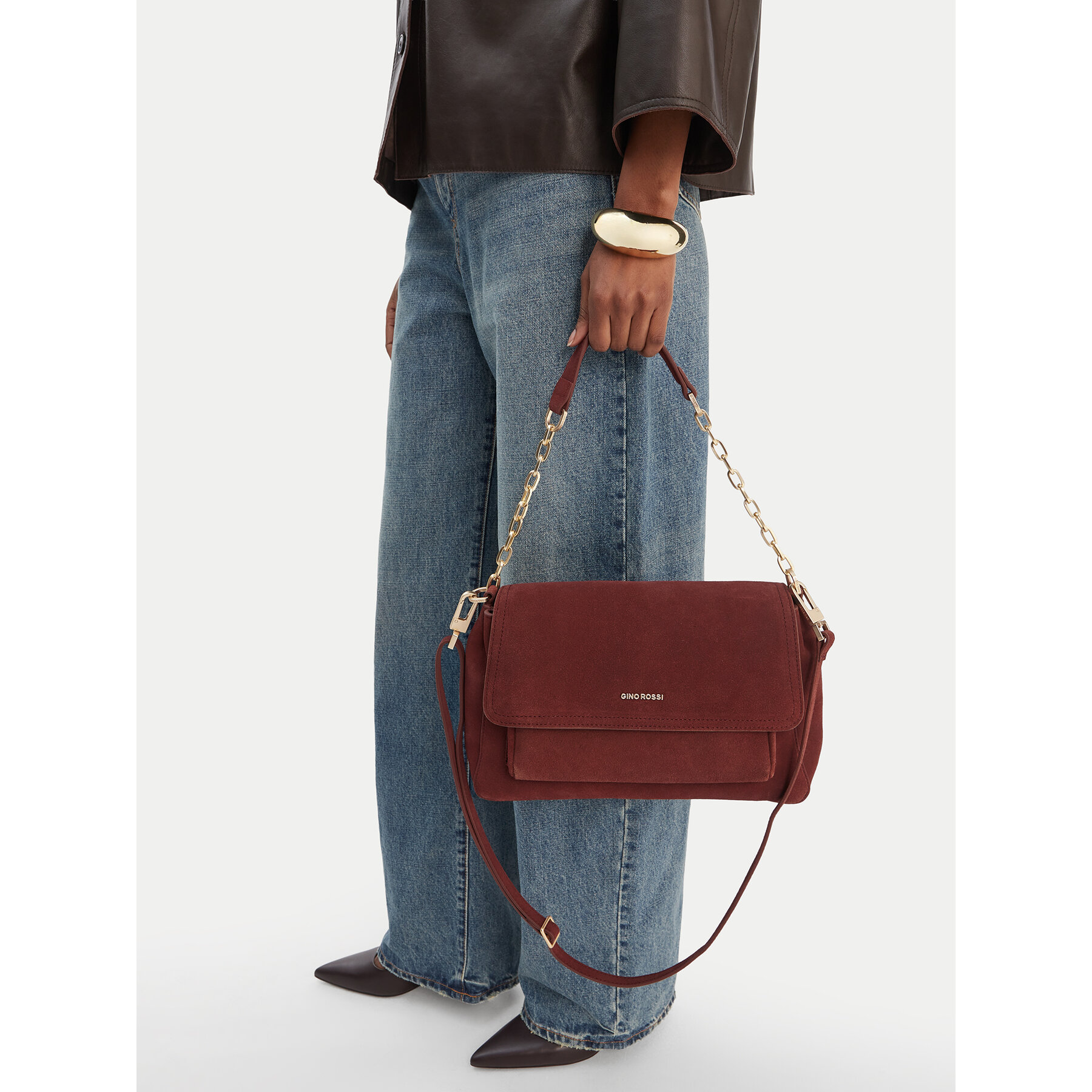 Geantă GINO ROSSI EO-LA224-19145 Vișiniu