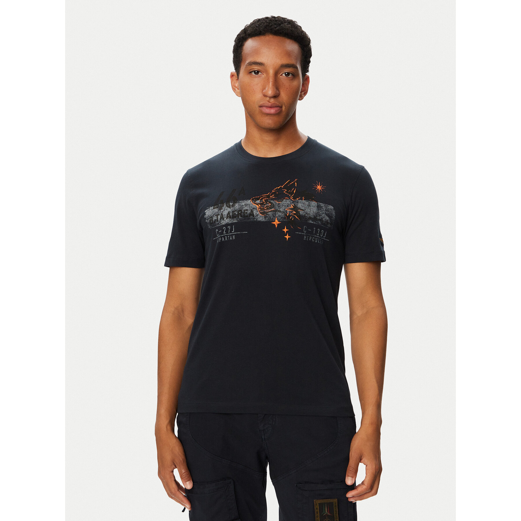 Aeronautica Militare T-Shirt 262TS2579UJ00750 Dunkelblau Regular Fit
