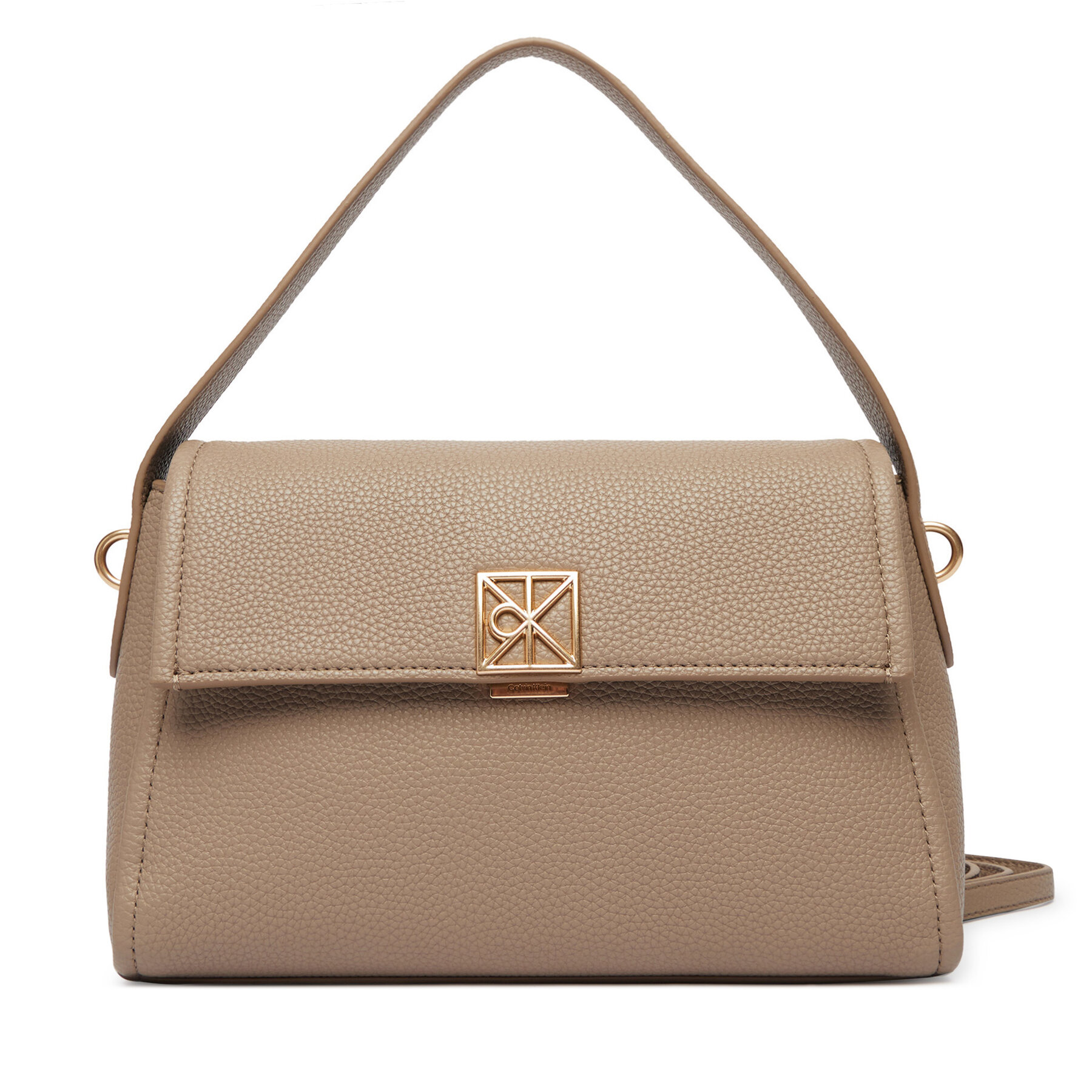 Geantă Calvin Klein Emblem Hw Pebble Shoulder Bag 25 LV04F3425G Bej