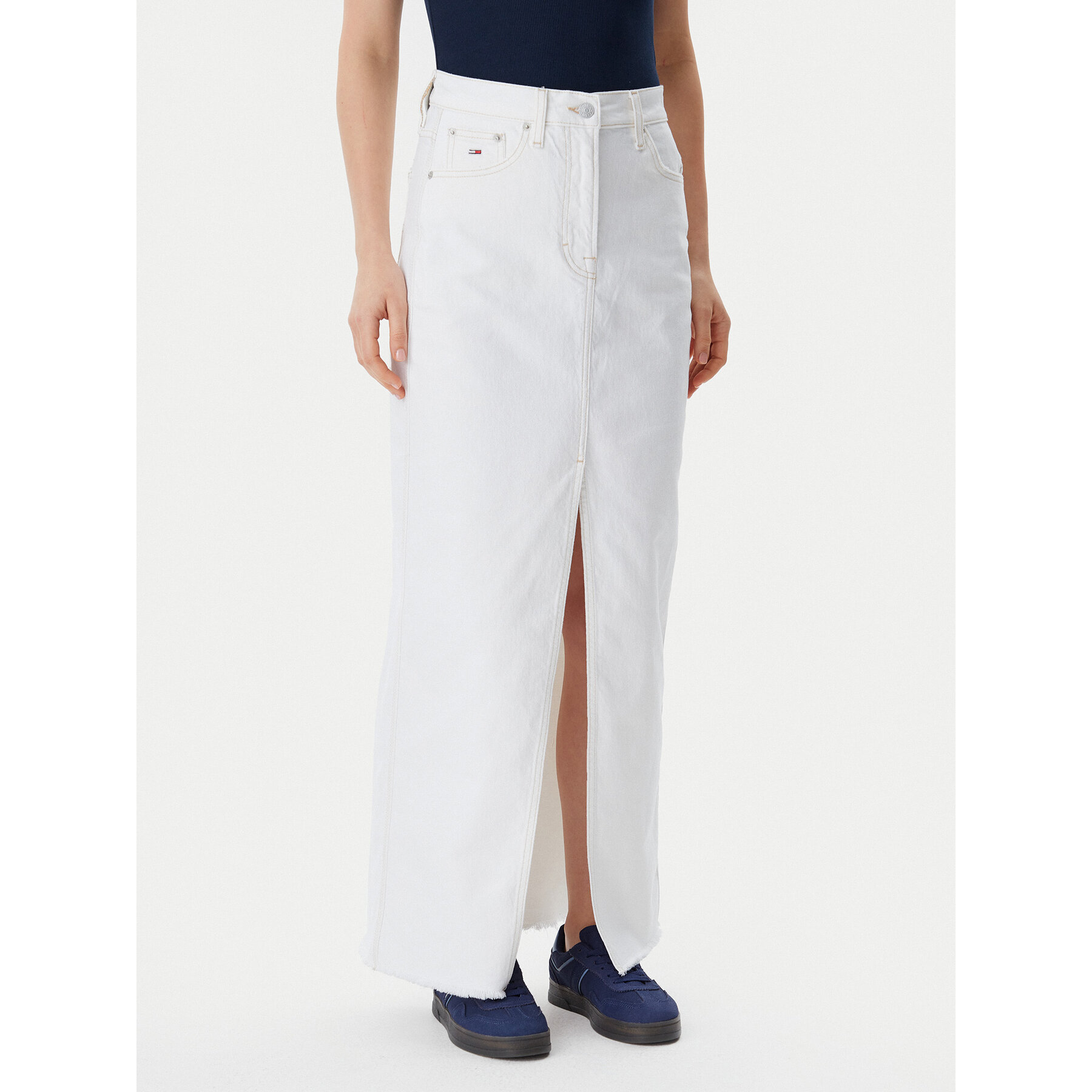 Tommy Jeans Jeansrock Claire DW0DW20125 Écru Regular Fit