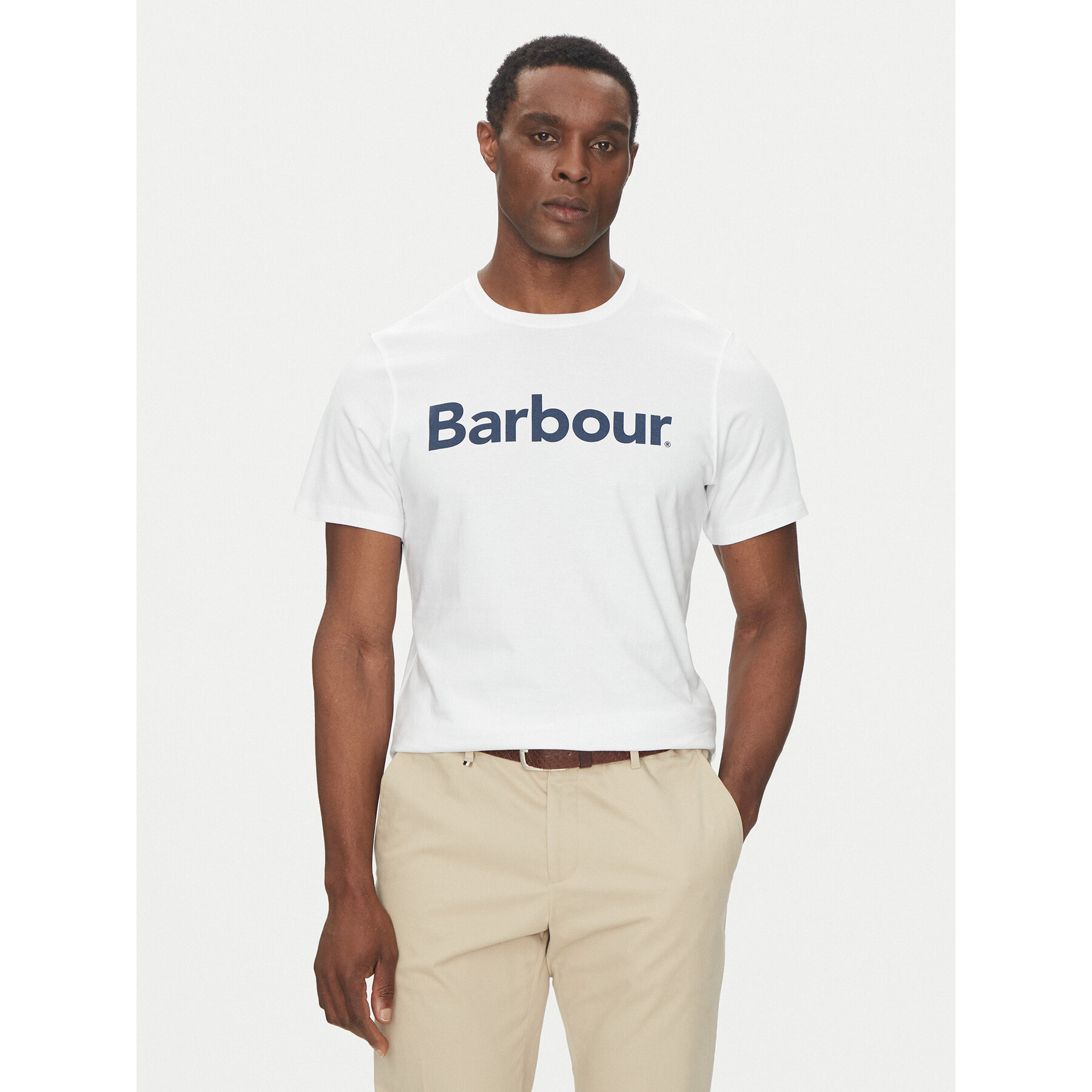 Barbour T-Shirt Logo MTS0531WH51 Λευκό Tailored Fit