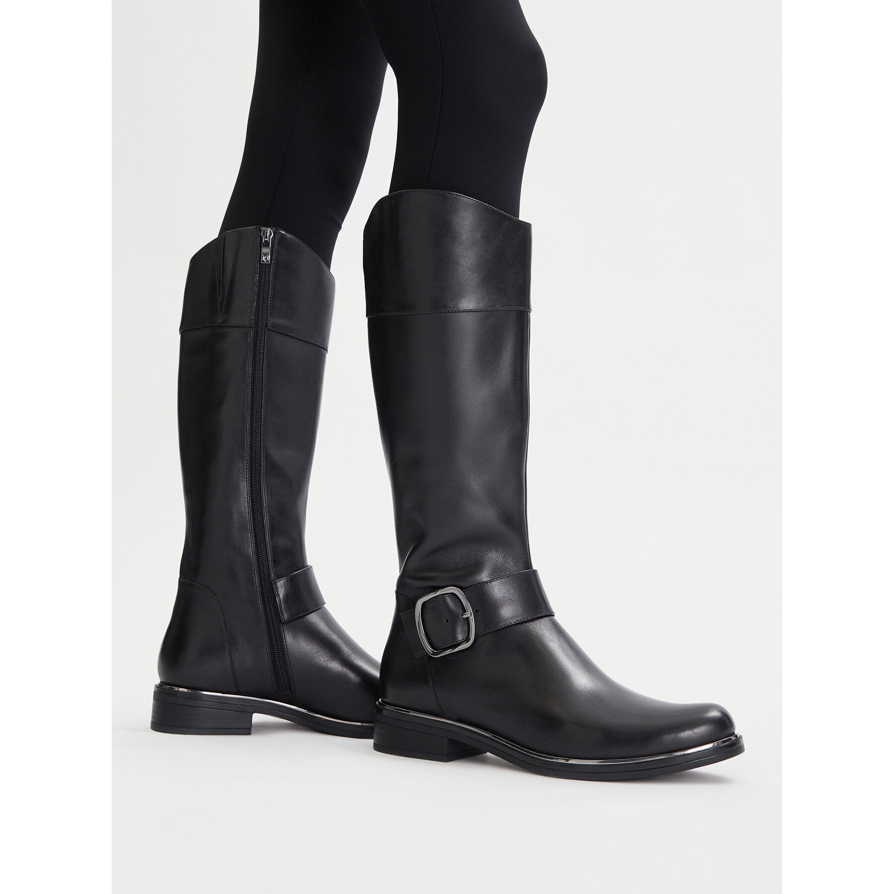 Cizme lungi riding Caprice 9-25517-45 Negru