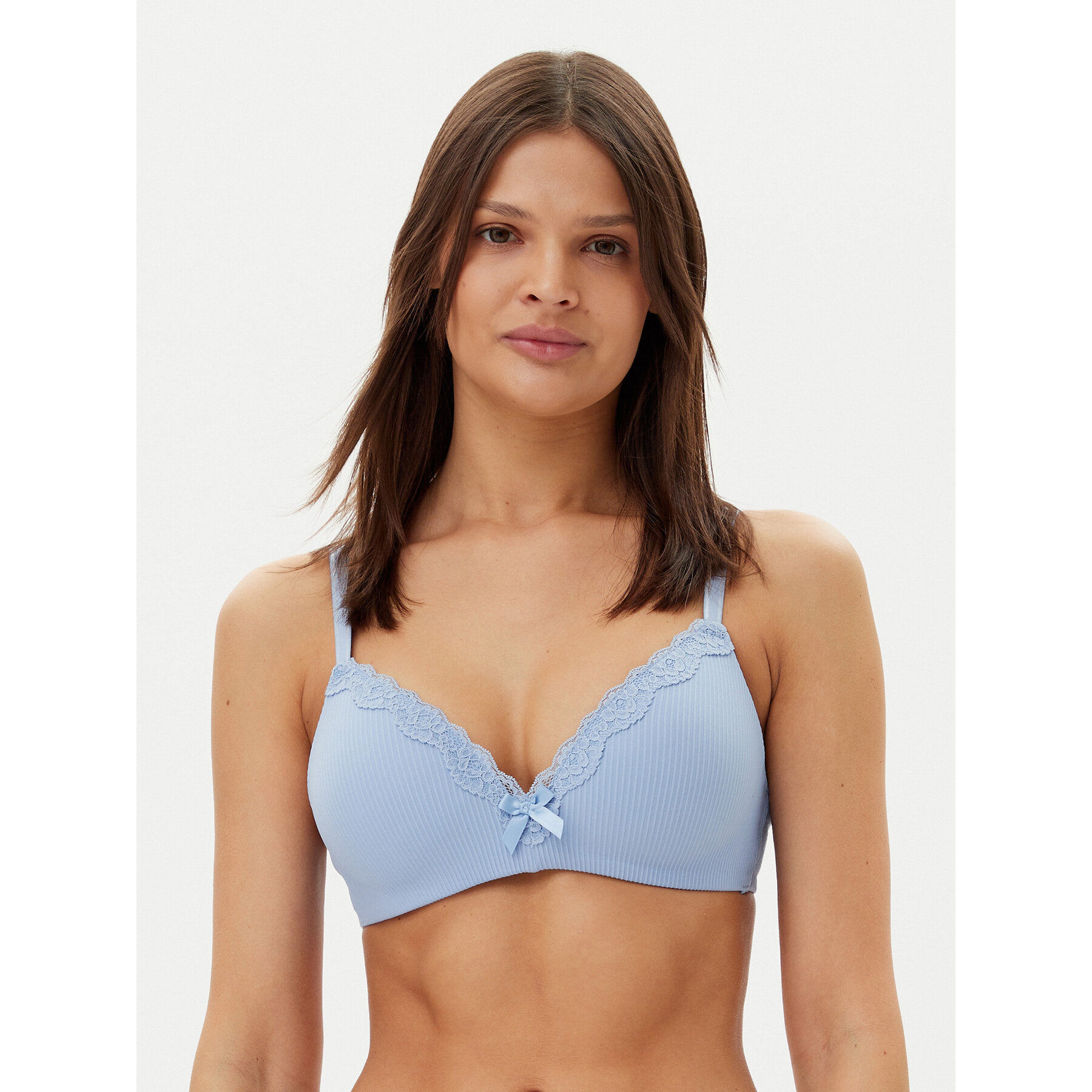 Hunkemöller Reggiseno senza ferretto Lola 301081 Celeste