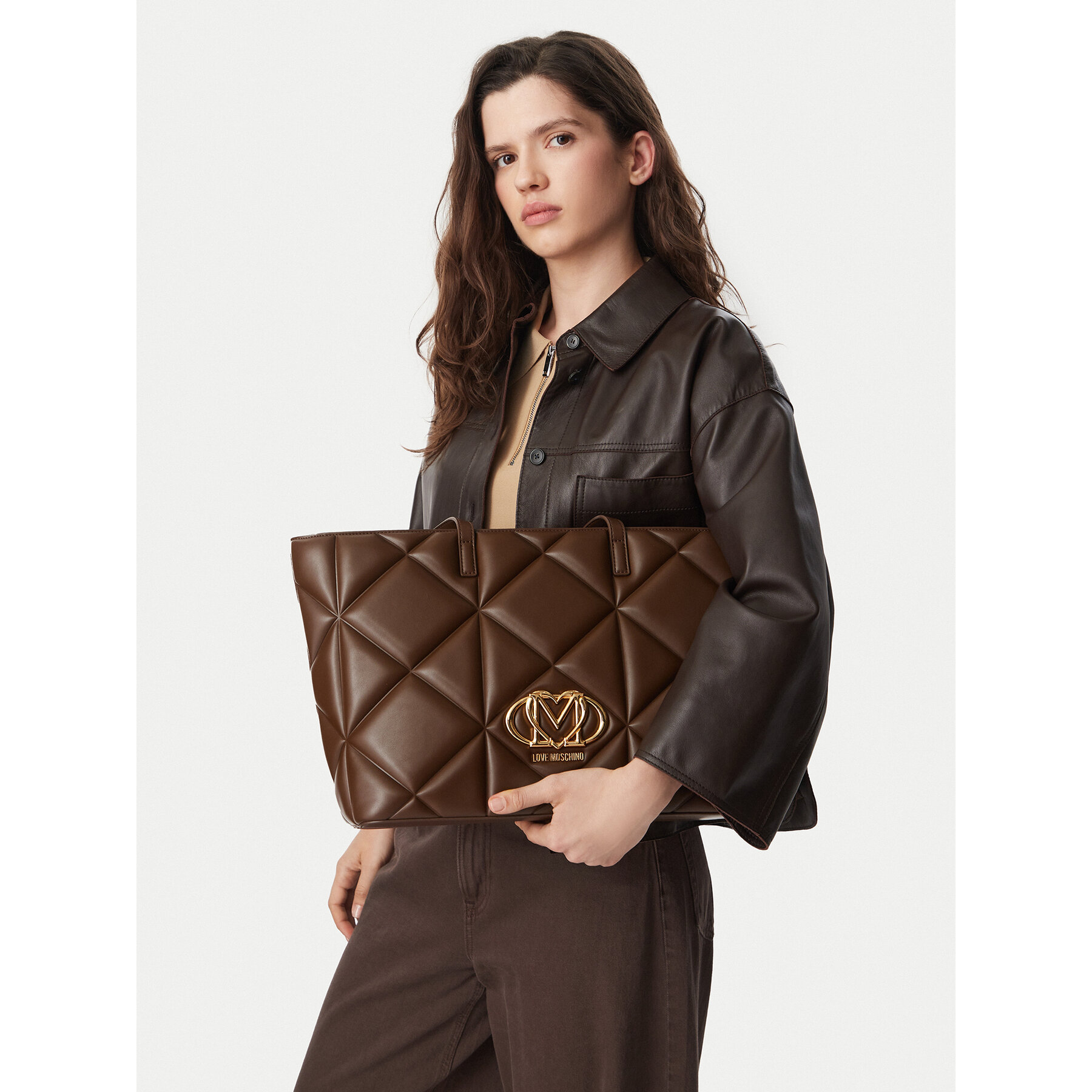 Torbica LOVE MOSCHINO JC4120PP1PLC0300 Smeđa