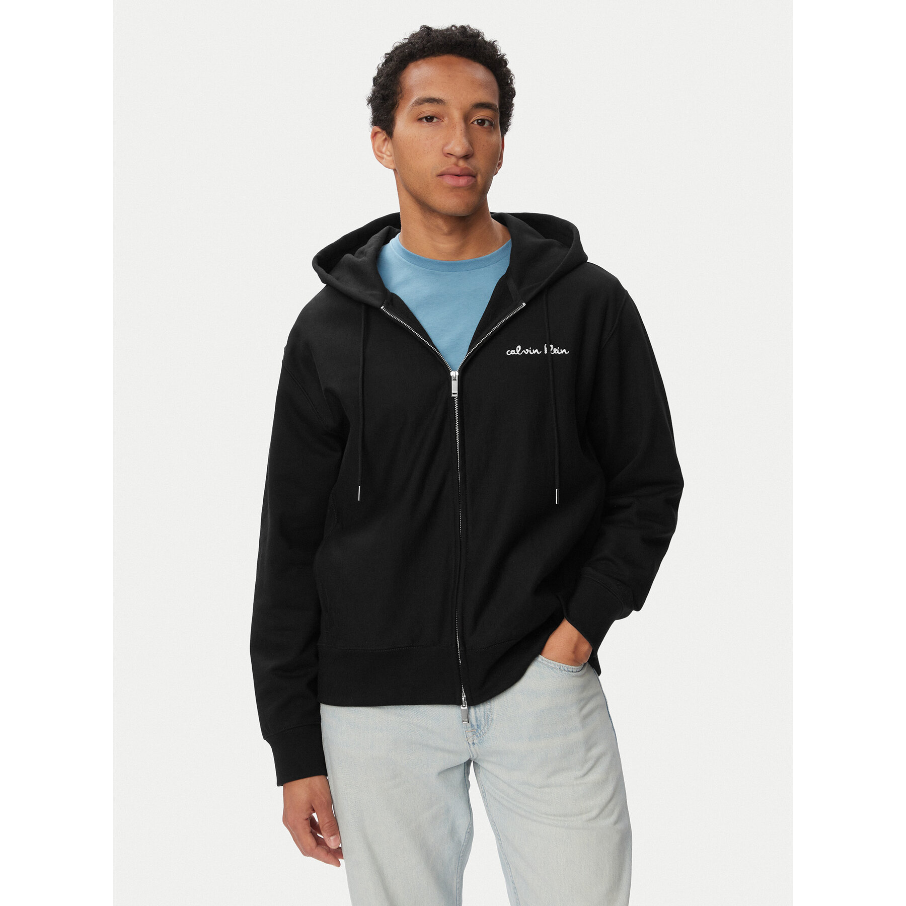 Calvin Klein Jeans Sweatshirt LV04RG262G Schwarz Easy Fit