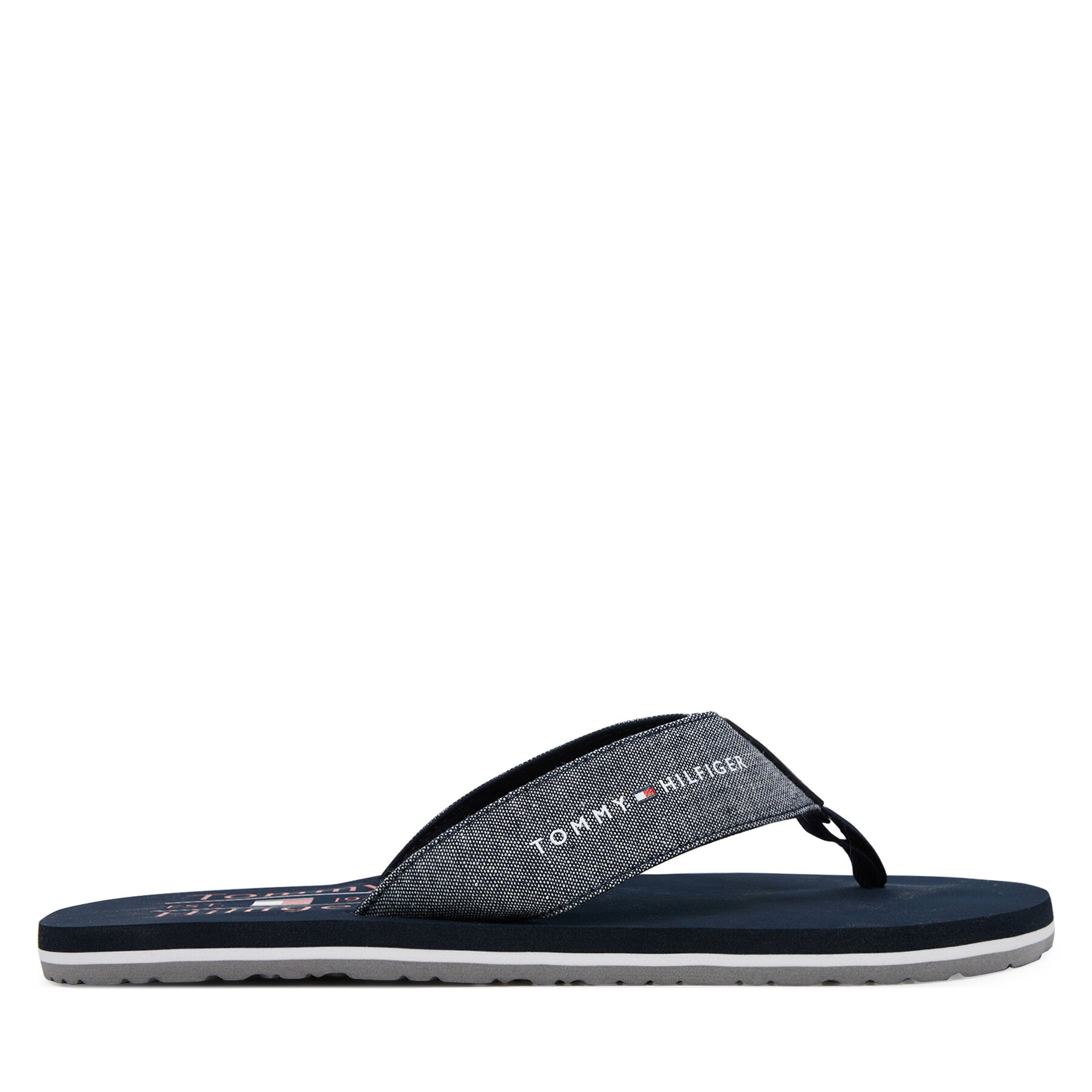Tommy Hilfiger Σαγιονάρες Tommy Hilfiger Chambray Beach Sandal FM0FM05570 Σκούρο μπλε