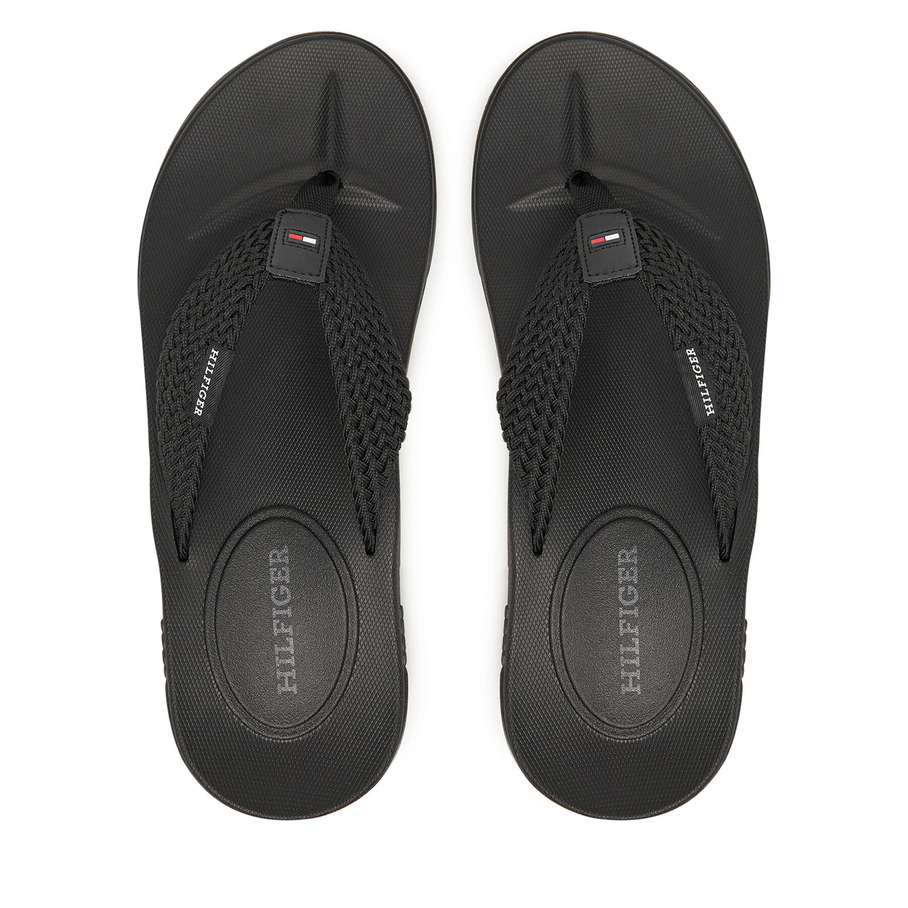 Męskie Japonki Tommy Hilfiger, Rozmiar 41 Czarny Molded Web Beach Sandal FM0FM05434